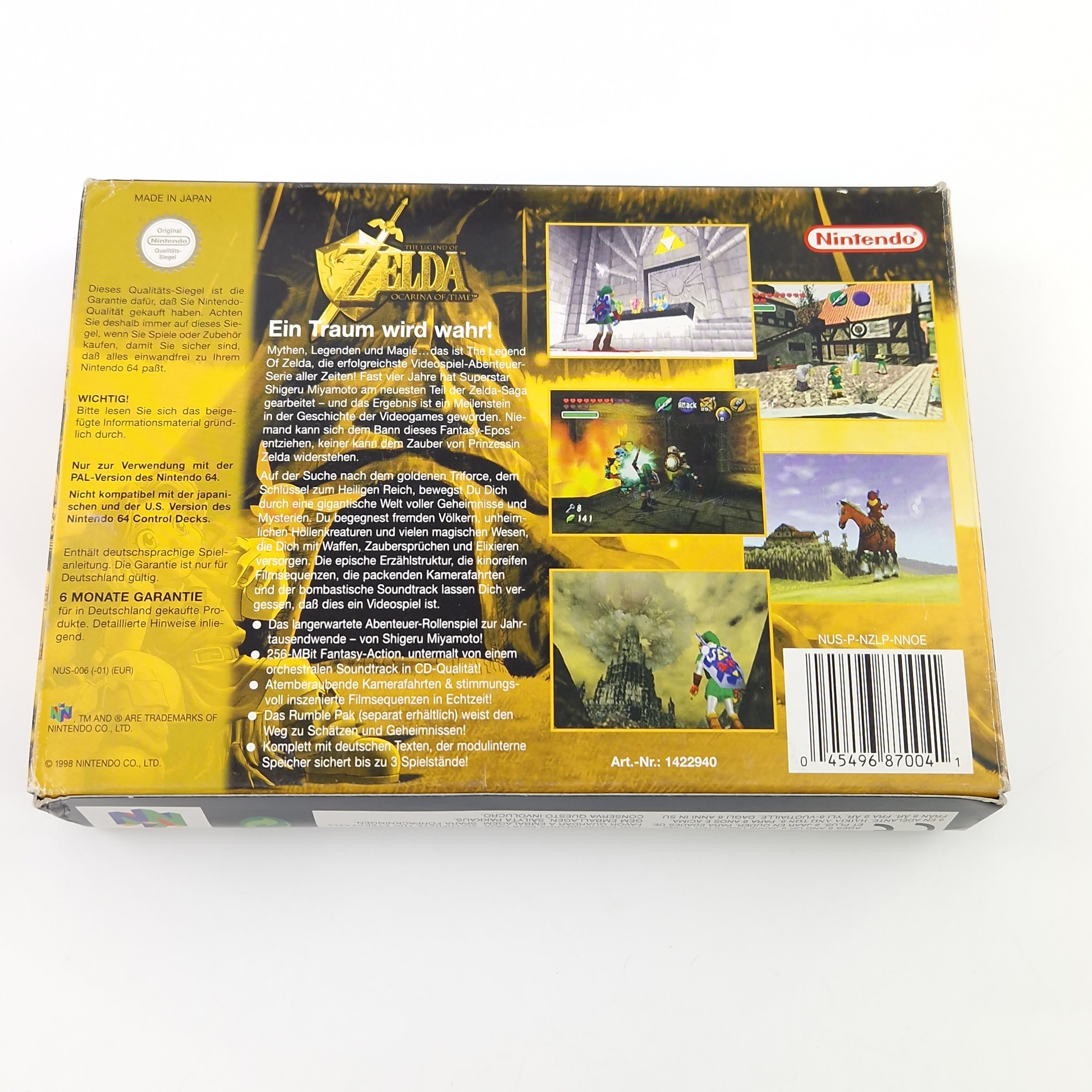 Nintendo 64 Spiel – The Legend of Zelda Ocarina of Time OVP