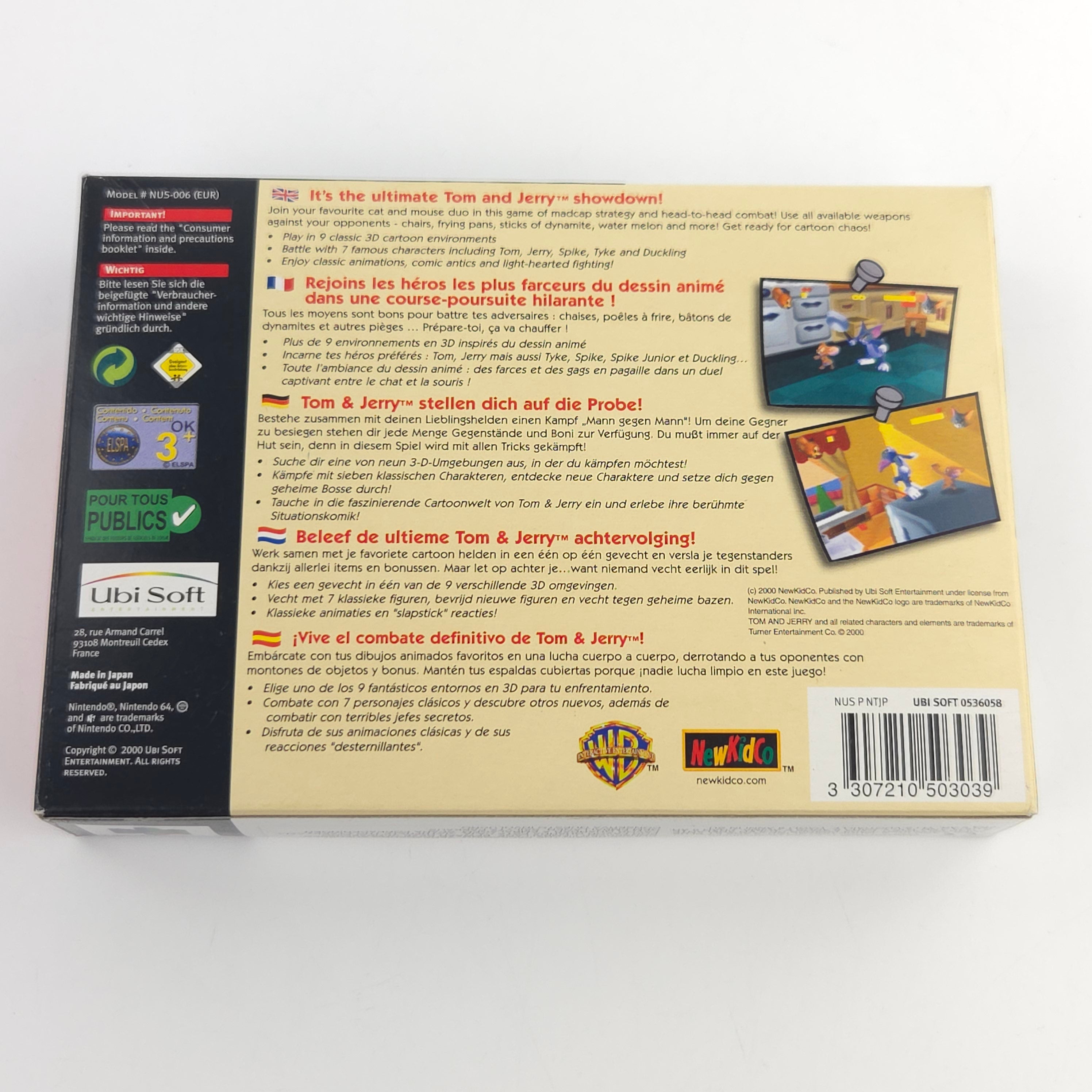 Nintendo 64 Spiel Tom and Jerry Fists of Fury N64 OVP CIB
