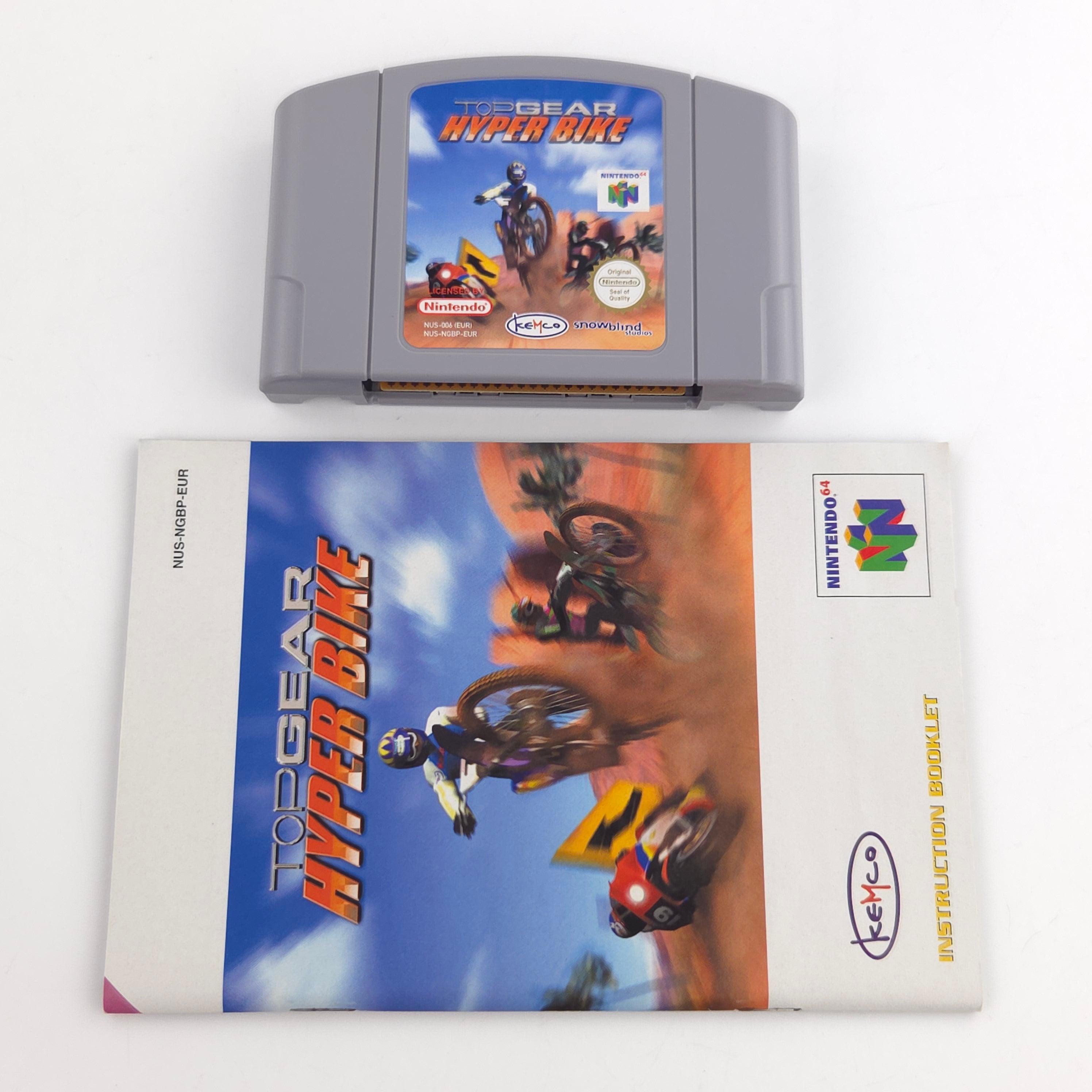 Nintendo 64 Spiel Top Gear Hyper Bike N64 OVP CIB PAL