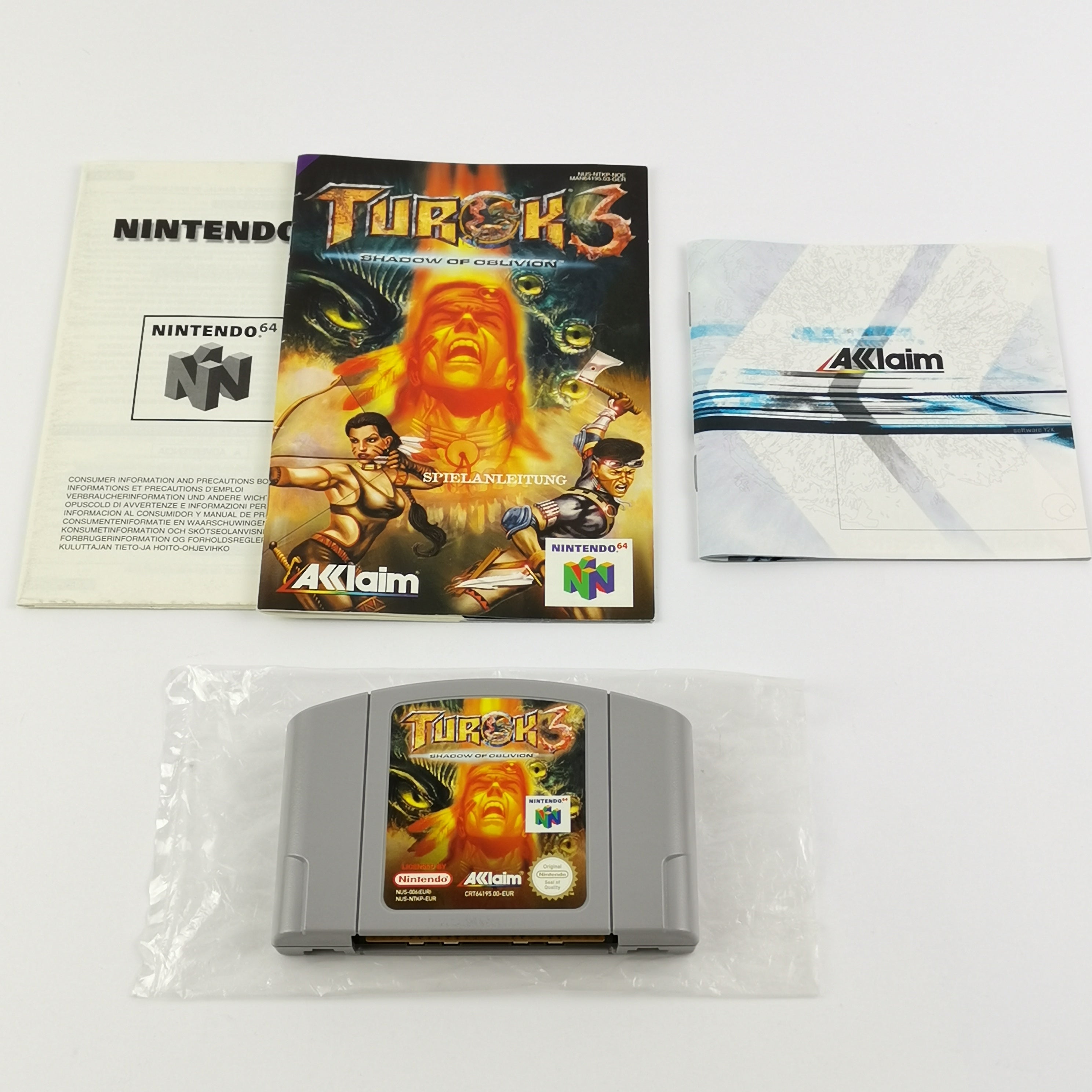Nintendo 64 Spiel: Turok 3 Shadow of Oblivion - OVP & Anleitung PAL Version N64