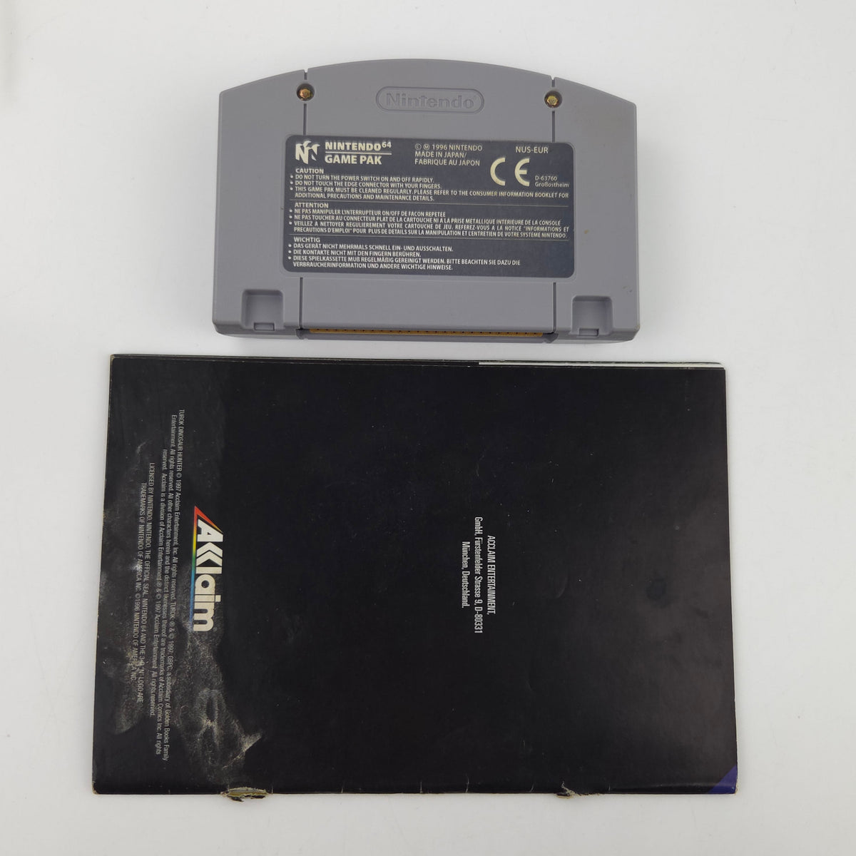 Nintendo 64 Spiel Turok Dinosaur Hunter OVP PAL