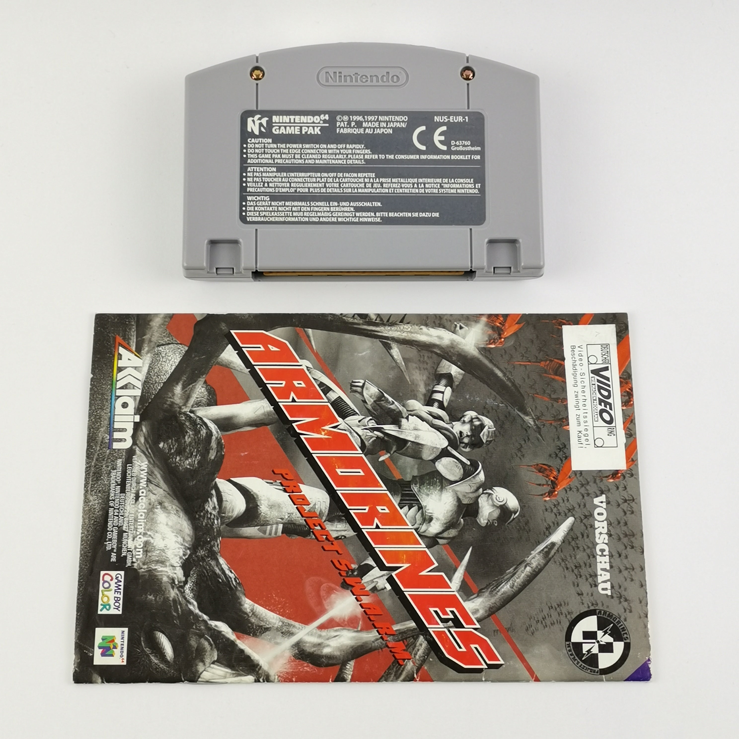 Nintendo 64 Spiel – Turok Rage Wars Modul Anleitung PAL