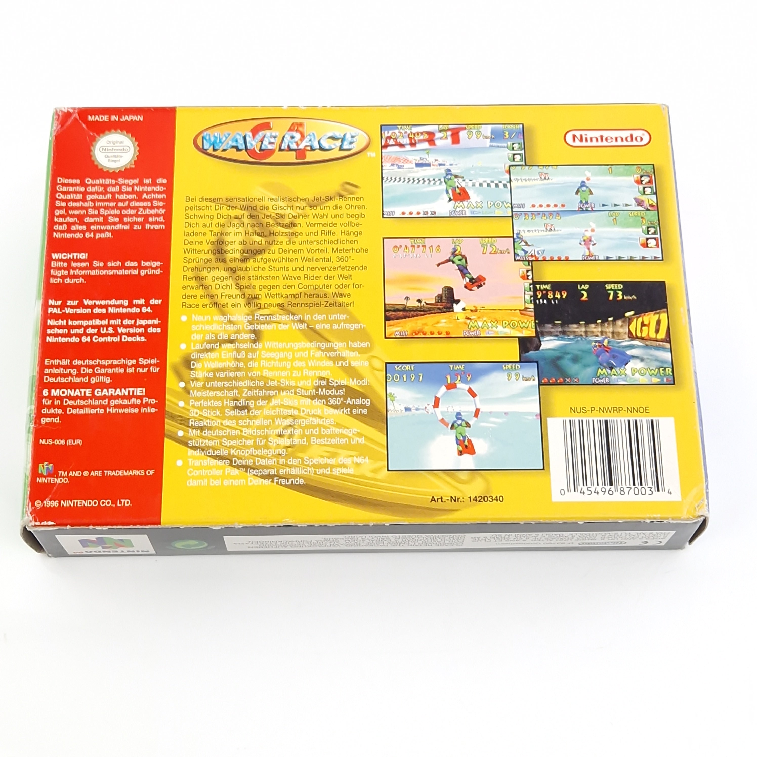 Nintendo 64 Spiel – Wave Race 64 Modul OVP starke Gebrauchsspuren