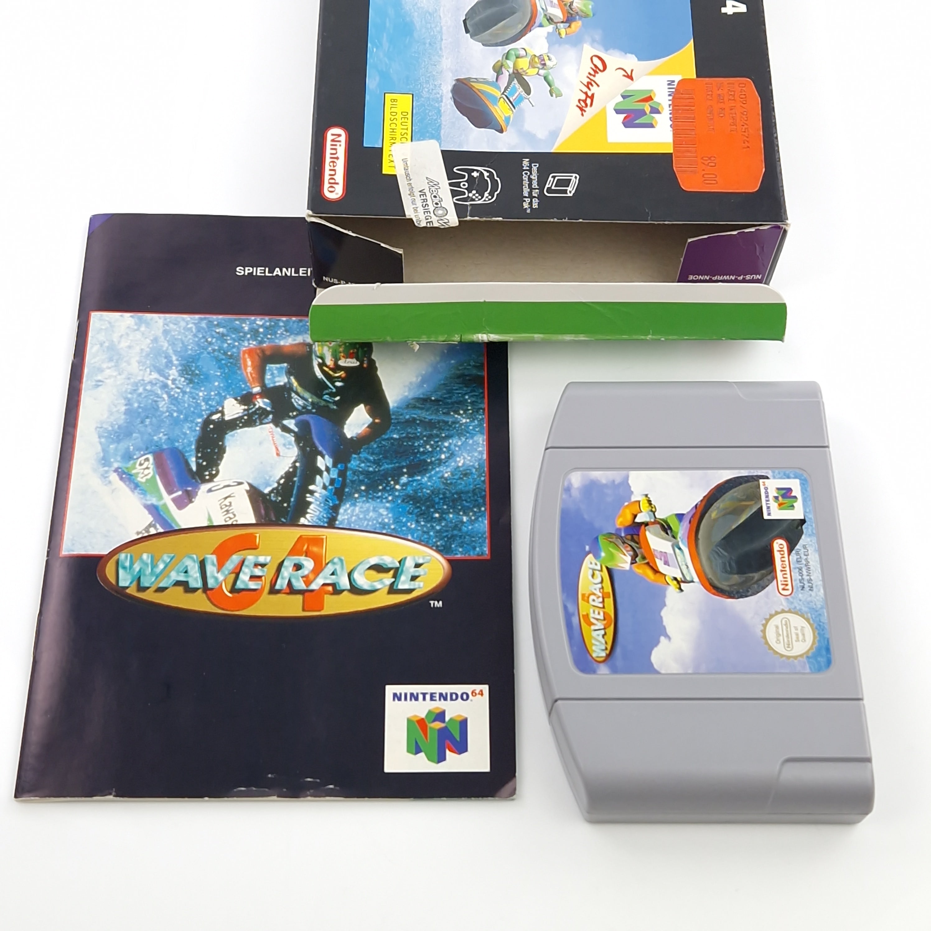 Nintendo 64 Spiel – Wave Race 64 Modul OVP starke Gebrauchsspuren