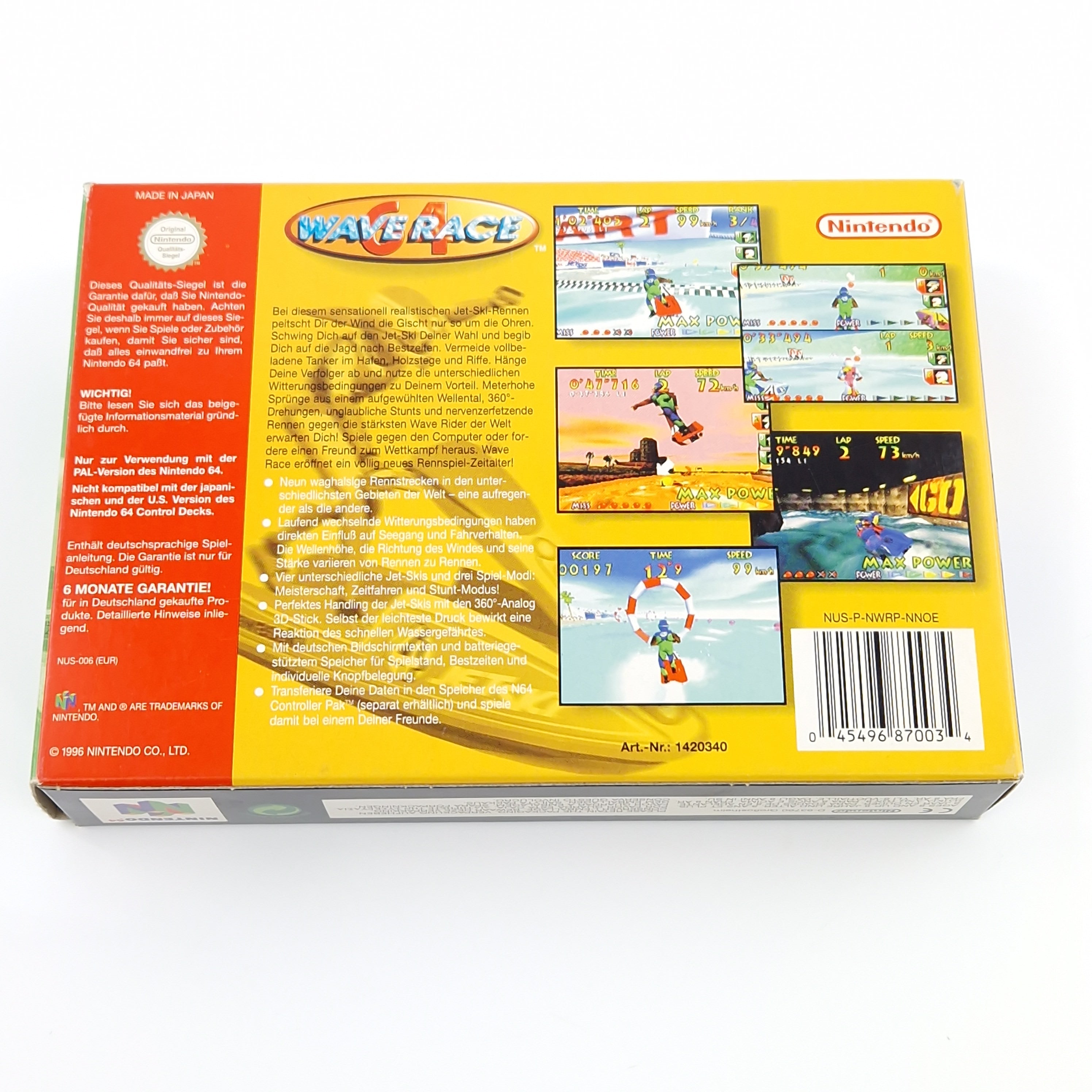 Nintendo 64 Spiel – Wave Race 64 PAL NNOE OVP CIB