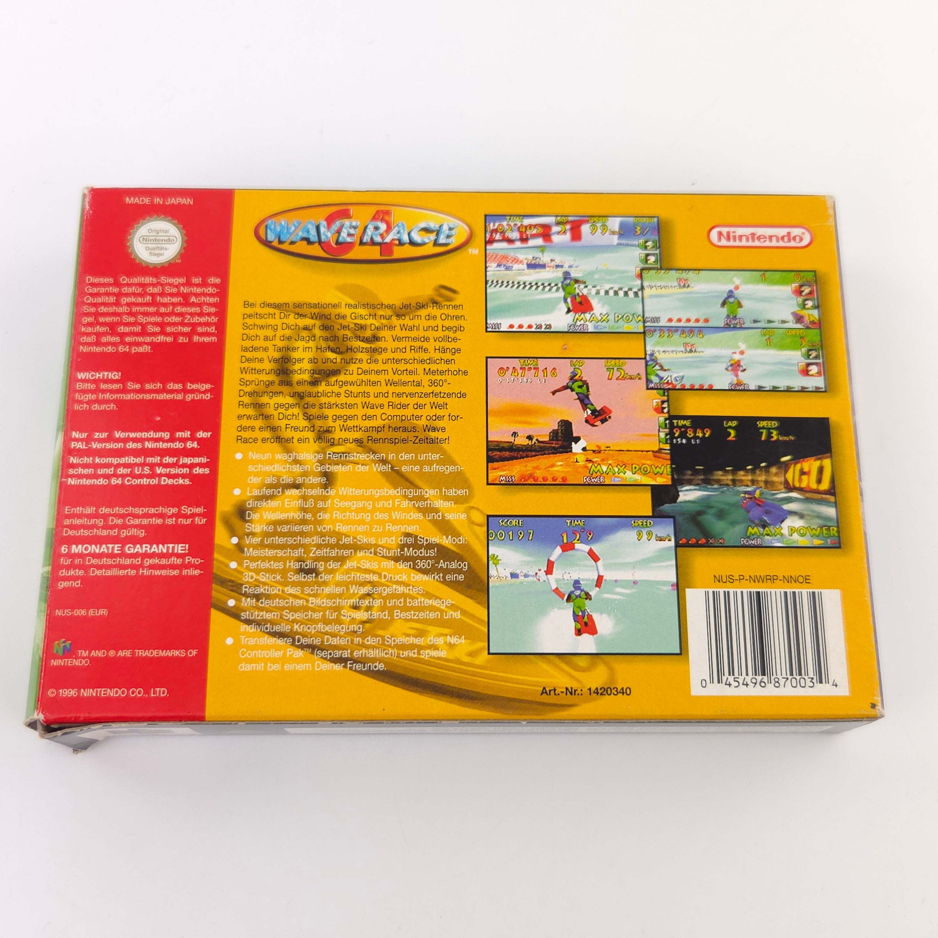 Nintendo 64 Spiel – Wave Race 64 (OVP PAL)