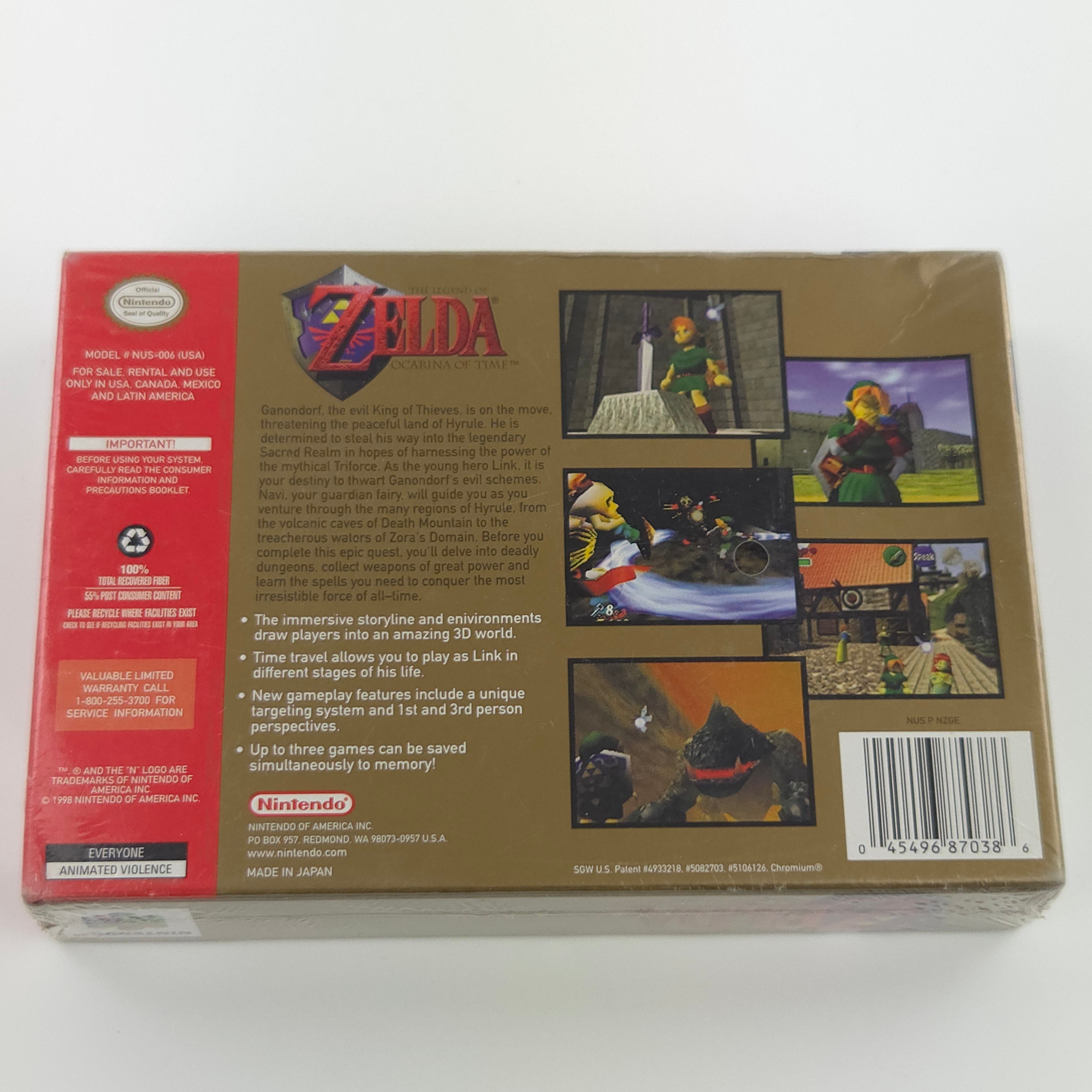 Nintendo 64 Spiel – Zelda Ocarina of Time Collectors Edition Neu
