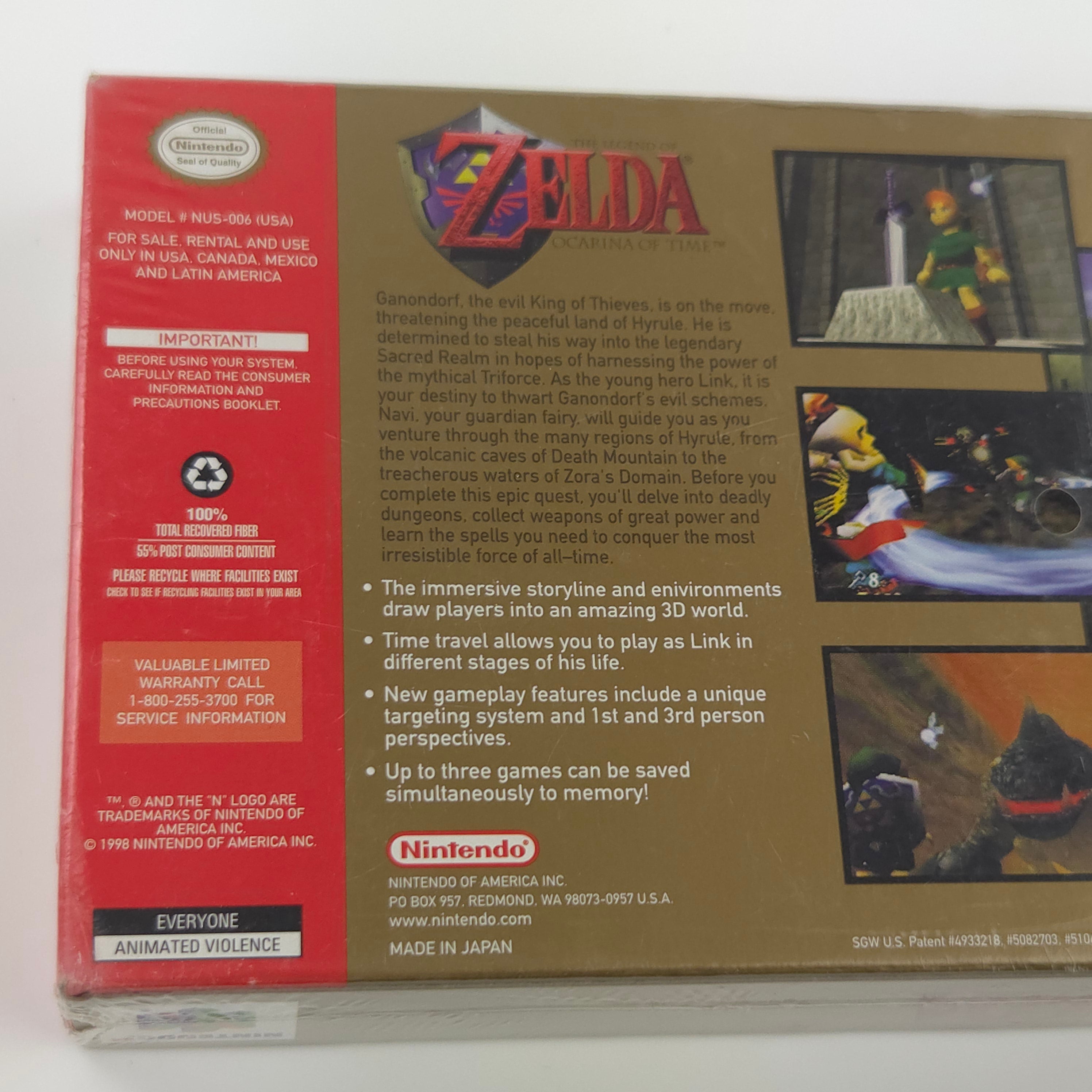 Nintendo 64 Spiel – Zelda Ocarina of Time Collectors Edition Neu