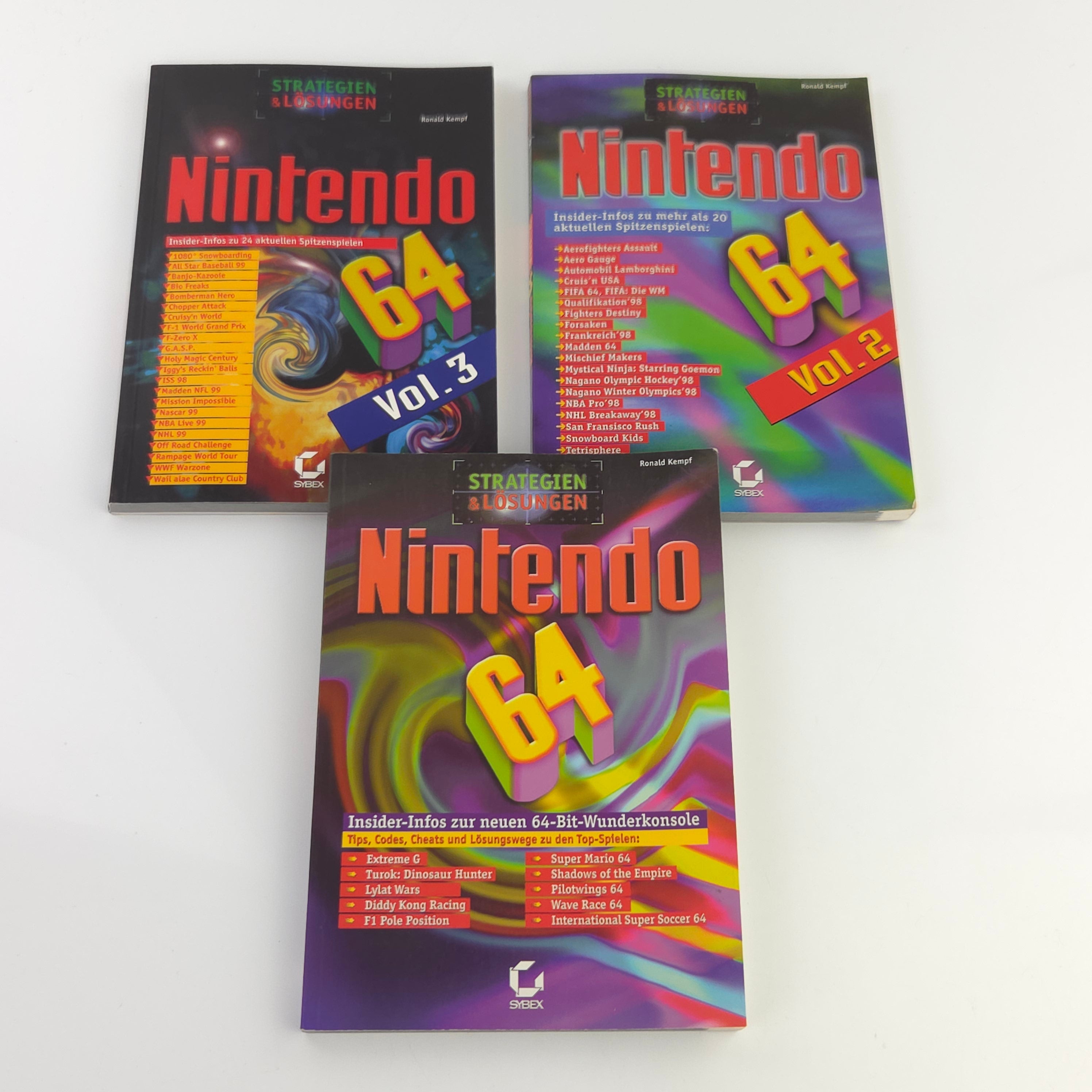 N64 Buch Nintendo 64 Strategien Lösungen Vol. 1-3 Sybex