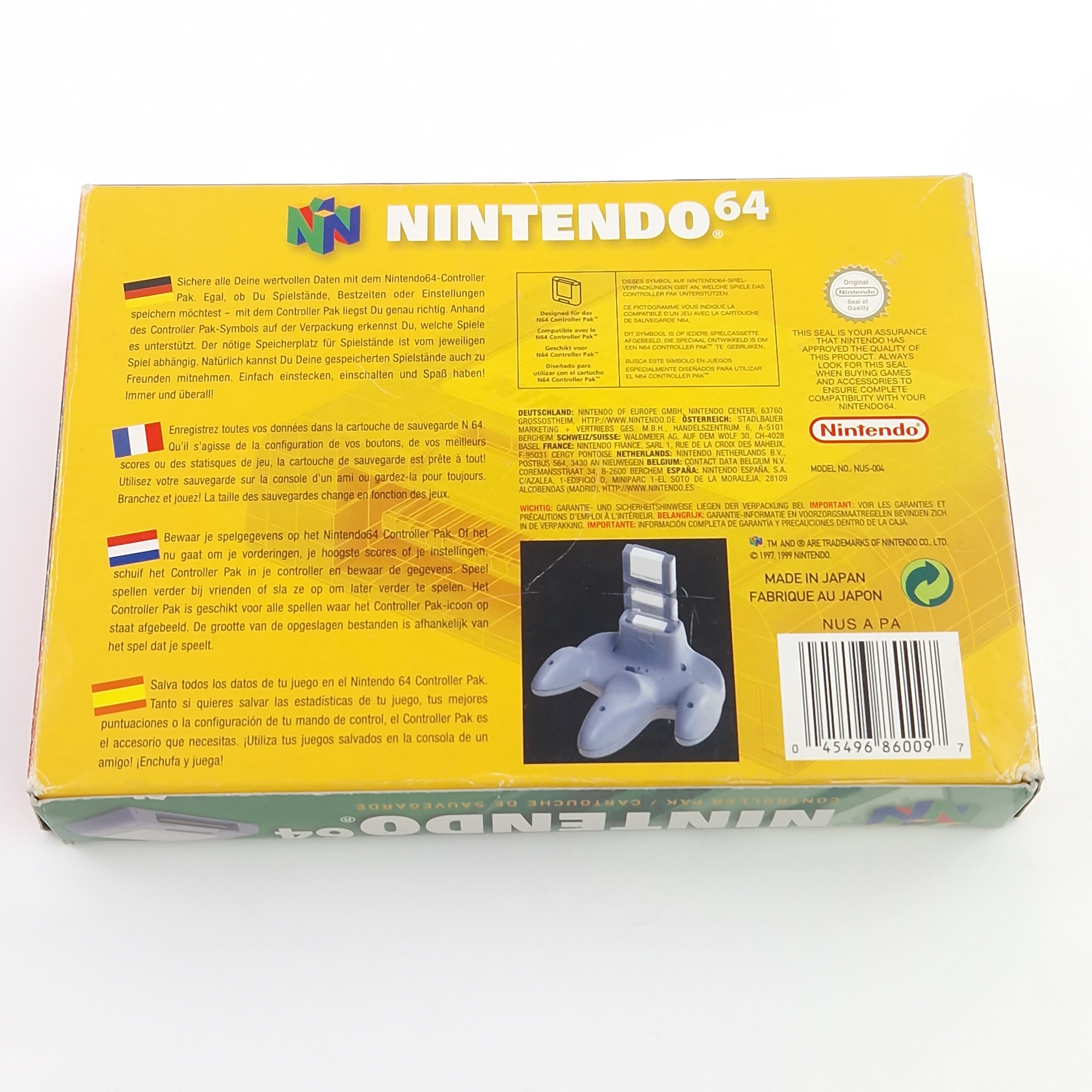 Nintendo 64 Zubehör – Controller Pak Speicherkarte (OVP)