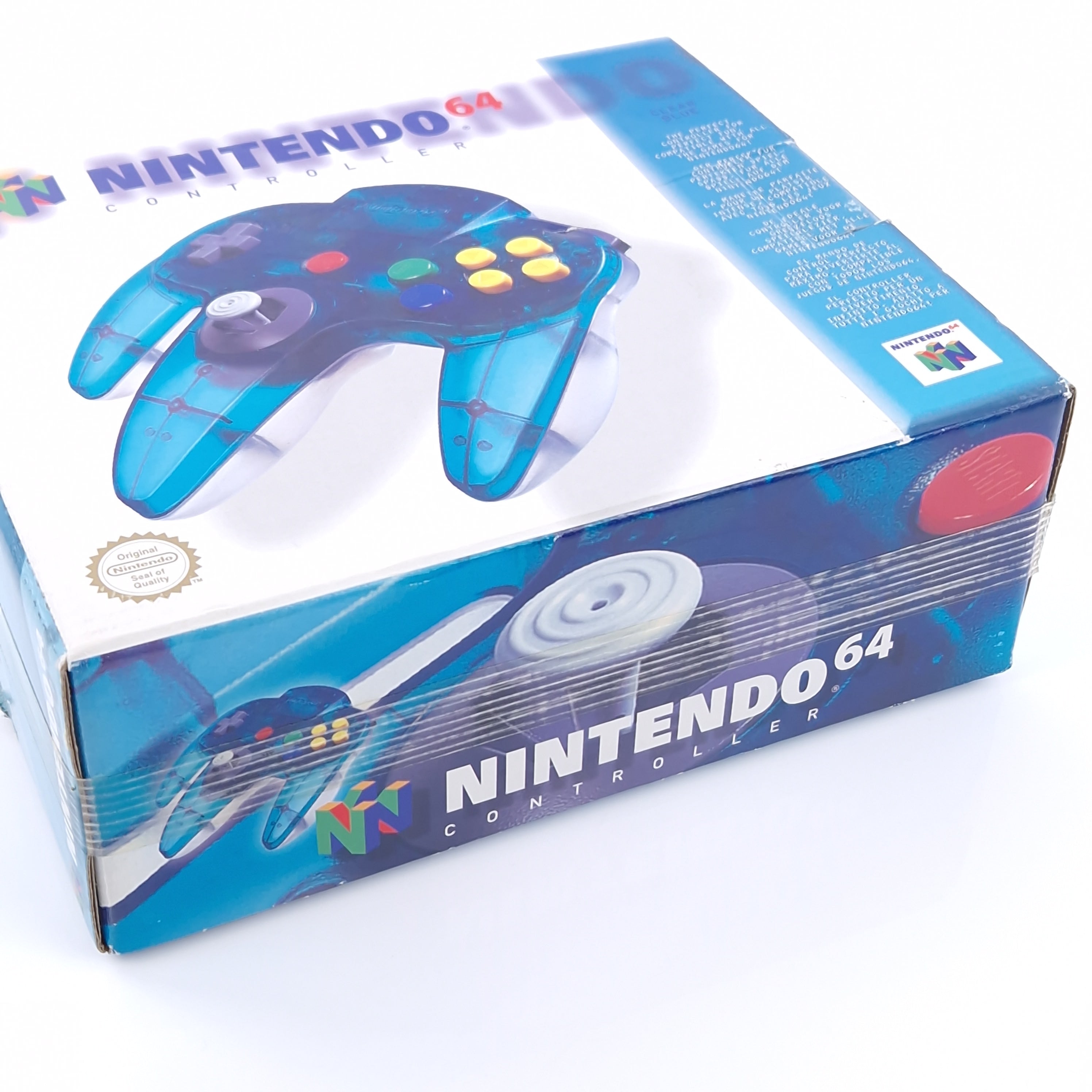 Nintendo 64 Controller Original Clear Blue OVP PAL