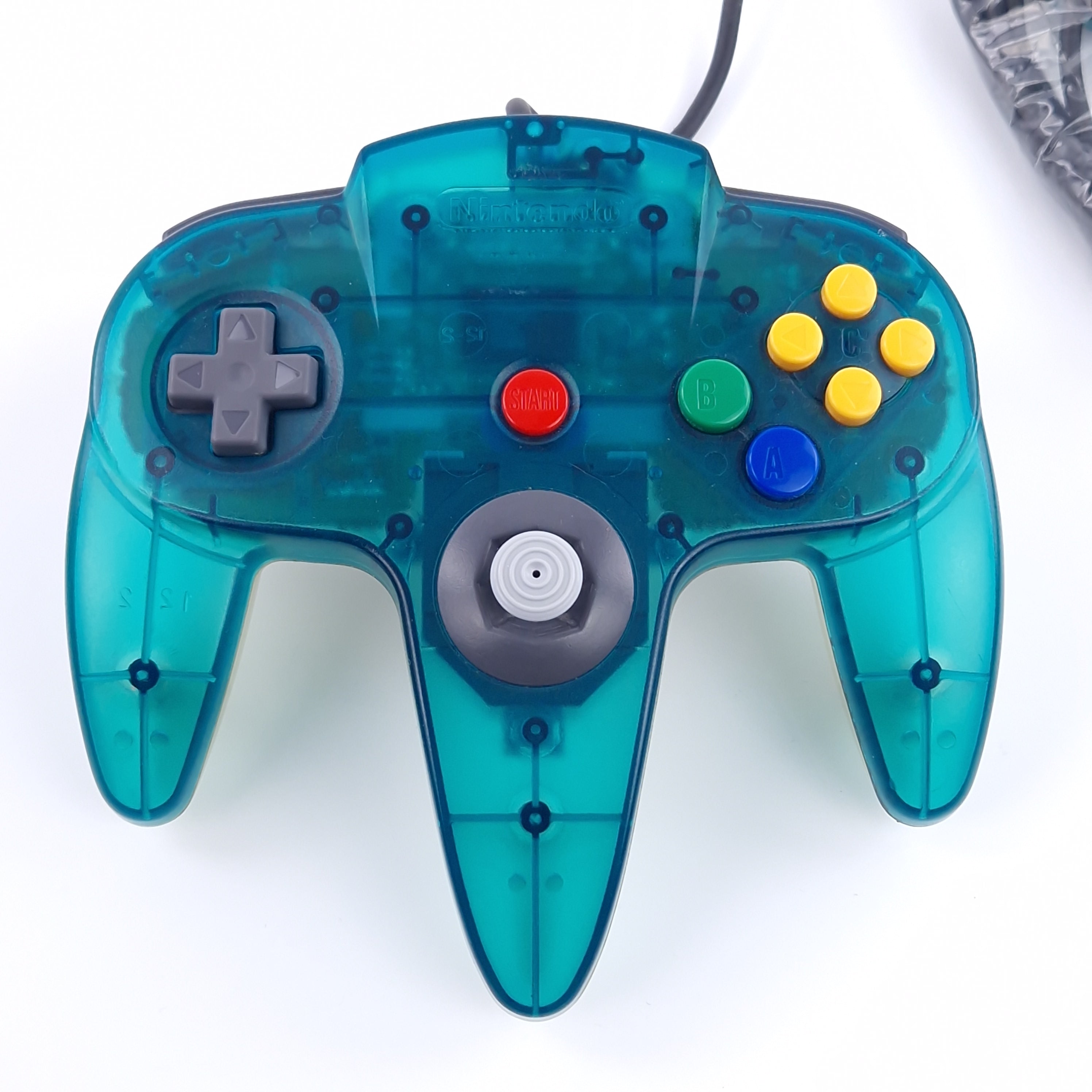 Nintendo 64 Controller Original Clear Blue OVP PAL
