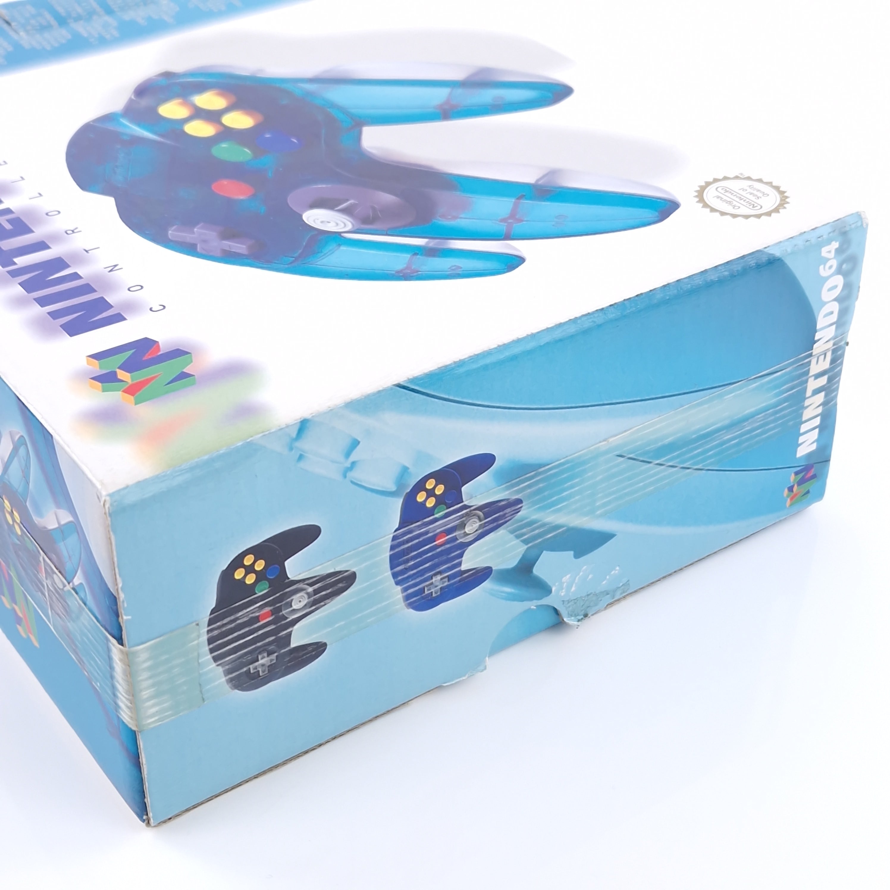 Nintendo 64 Controller Original Clear Blue OVP PAL