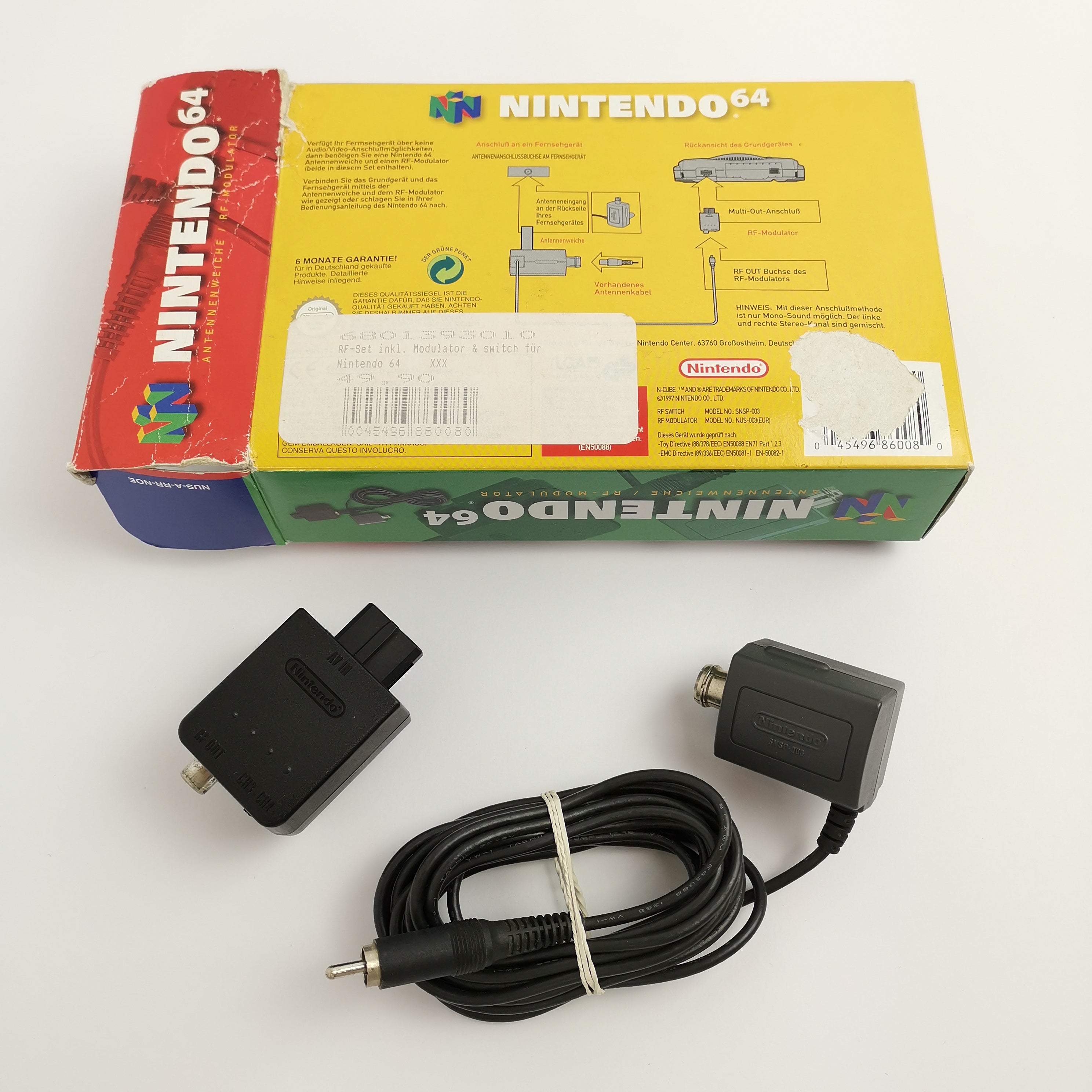 Nintendo 64 Zubehör RF-Modulator Antennenweiche OVP PAL