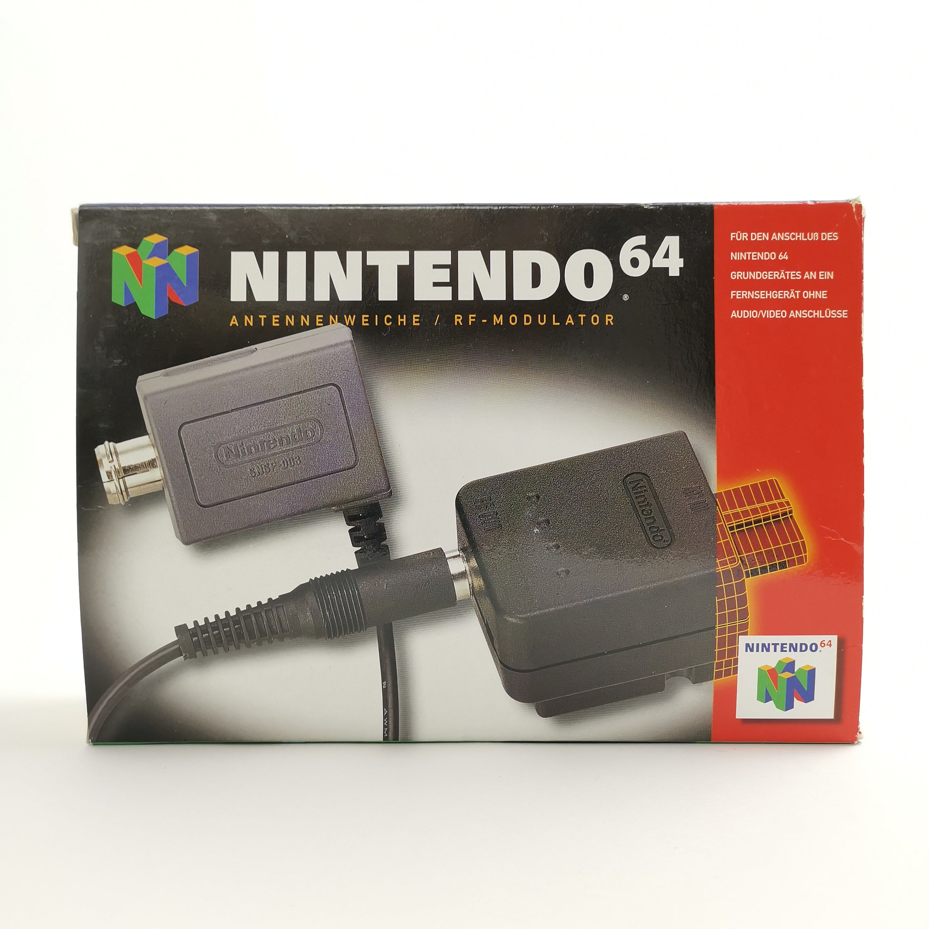 Nintendo 64 Zubehör RF-Modulator Antennenweiche OVP PAL
