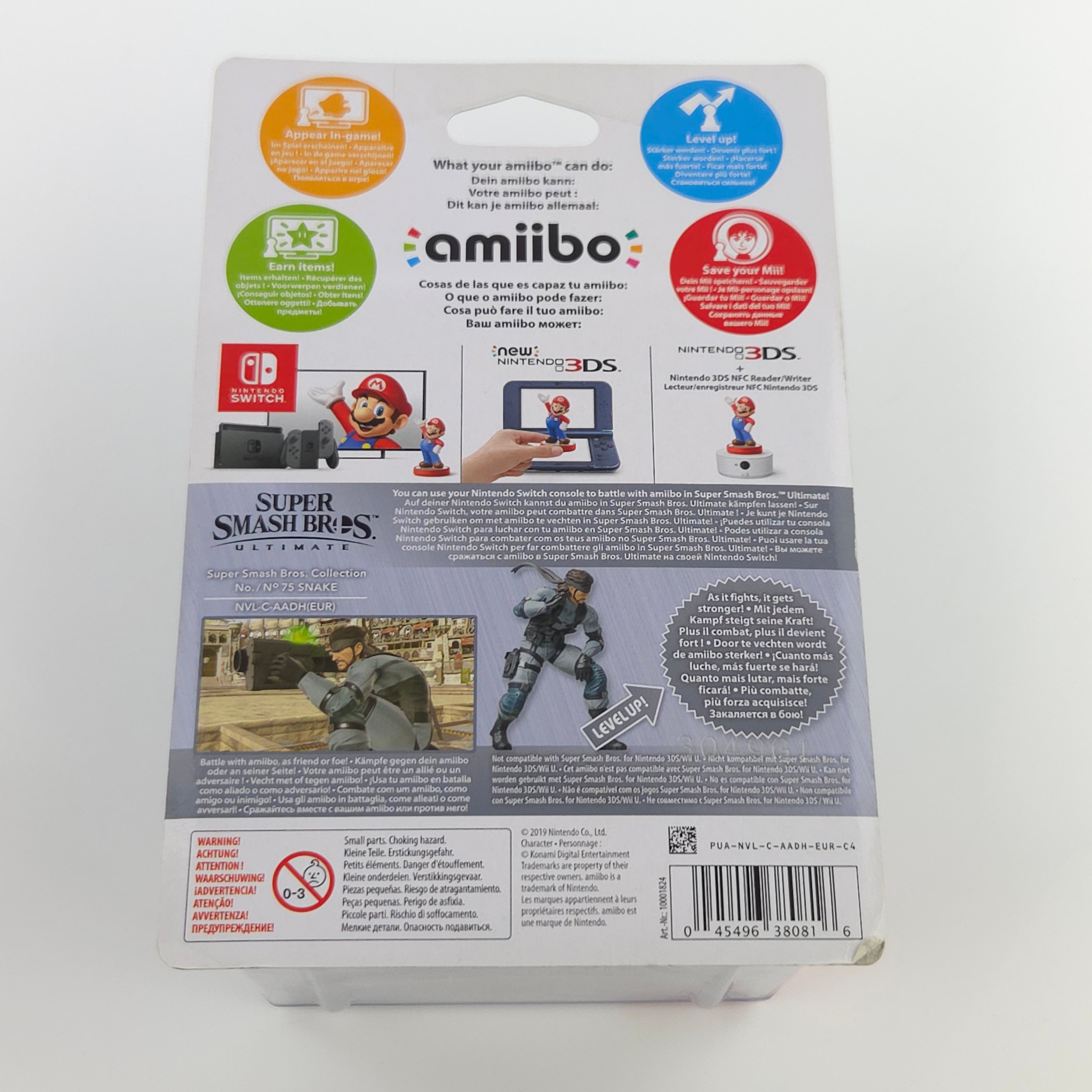 Nintendo Amiibo Snake Smash Bros Collection Switch Neu