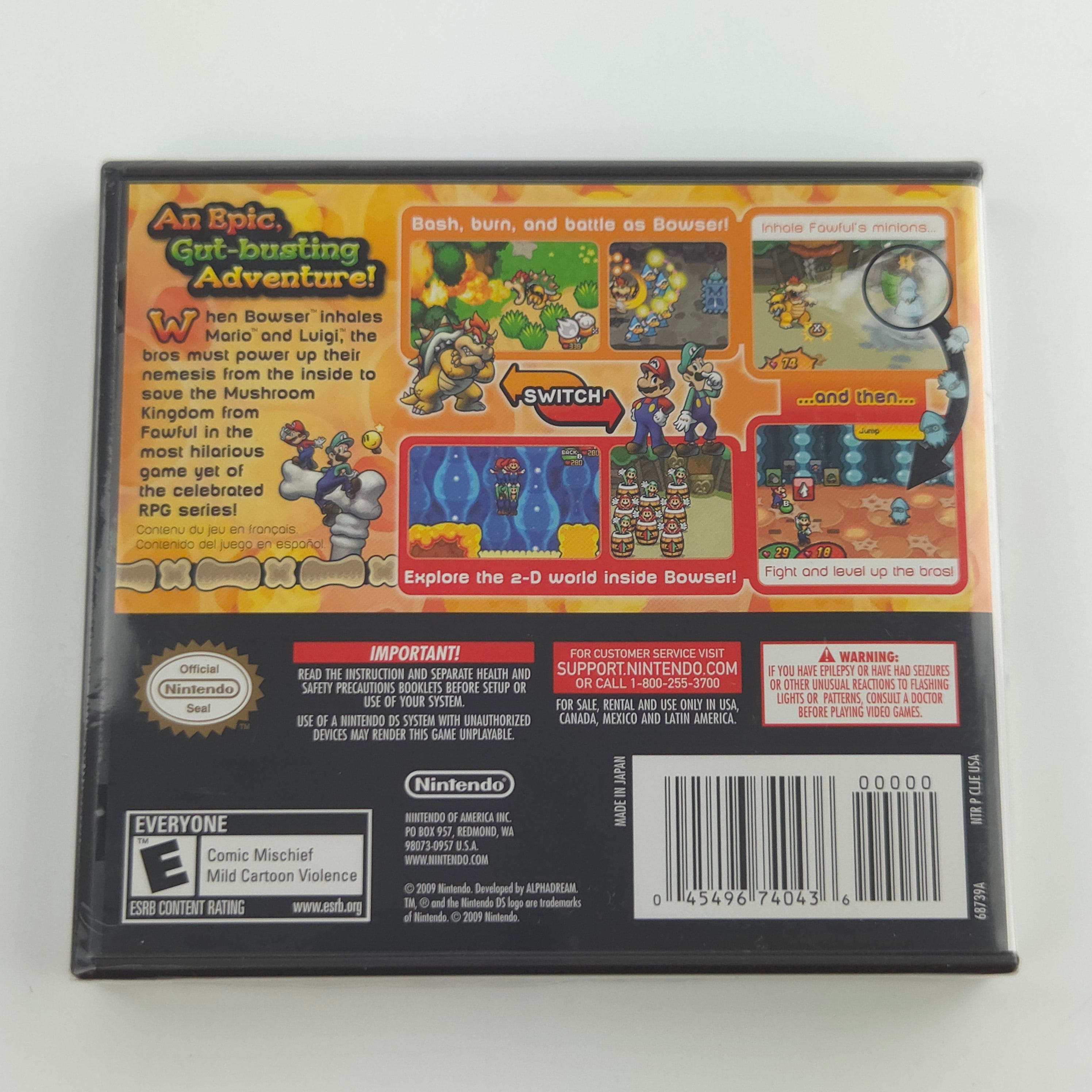 Nintendo DS Spiel – Mario Luigi Bowsers Inside Story Neu USA