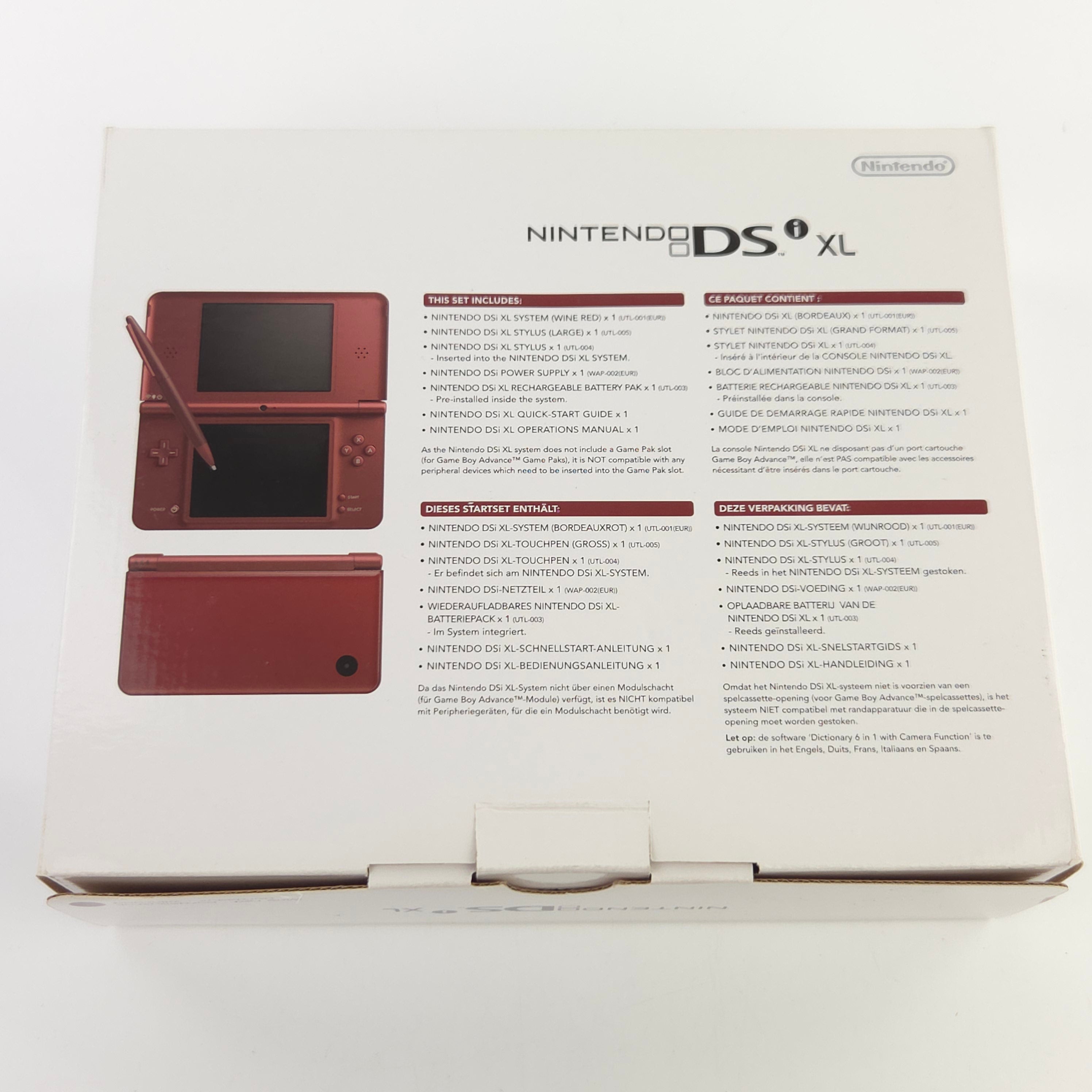 Nintendo DSi XL Konsole Bordeauxrot OVP PAL Top Zustand