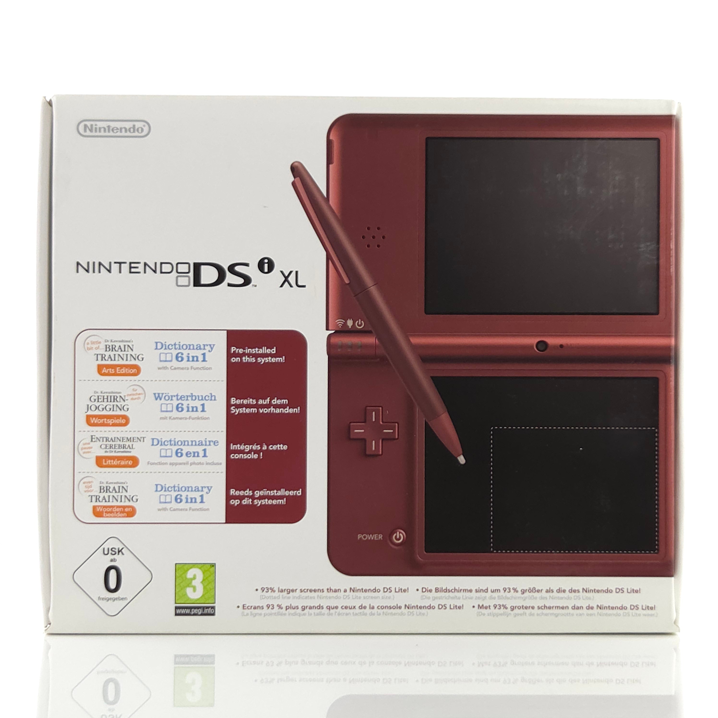 Nintendo DSi XL Konsole Bordeauxrot OVP PAL Top Zustand