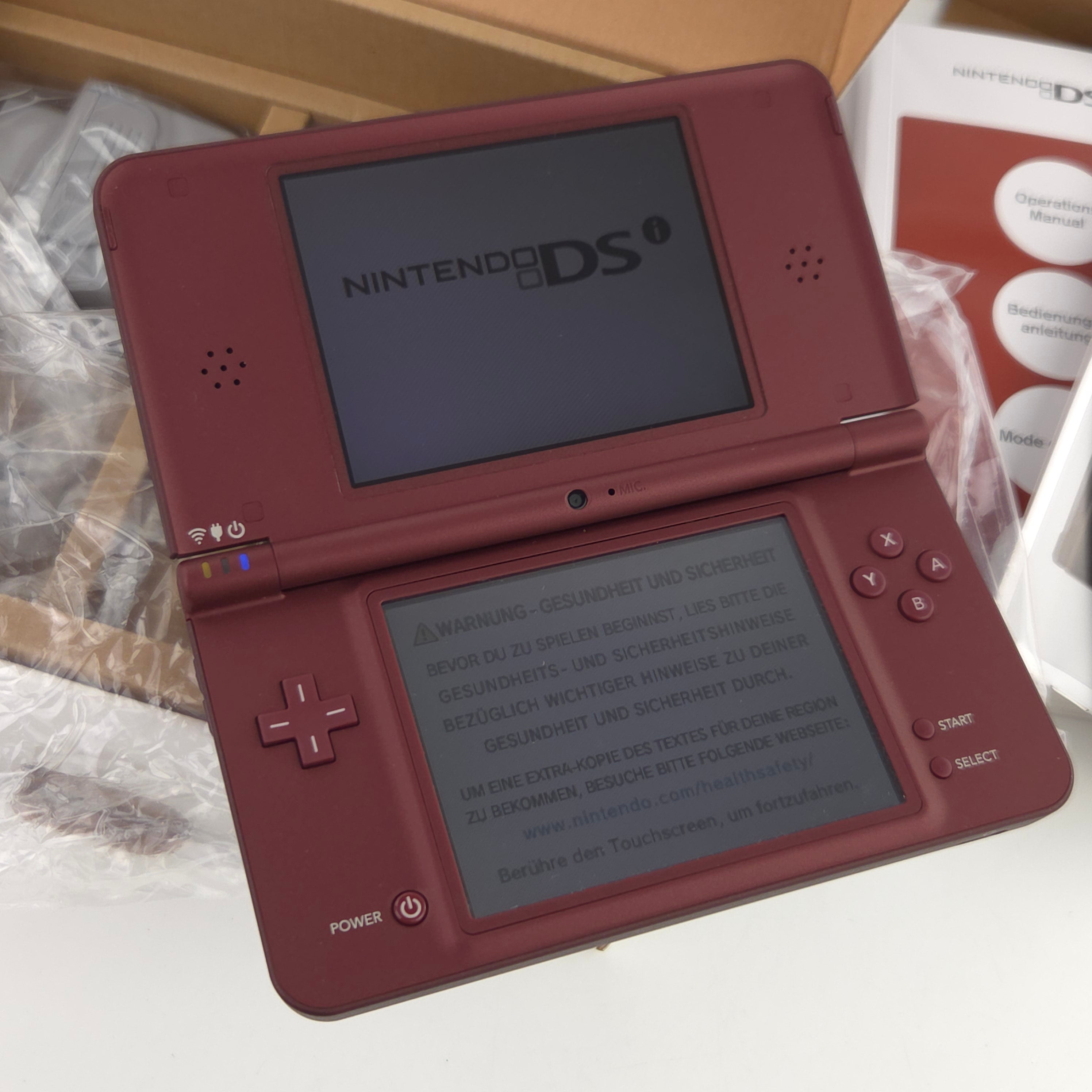 Nintendo DSi XL Konsole Bordeauxrot OVP PAL Top Zustand