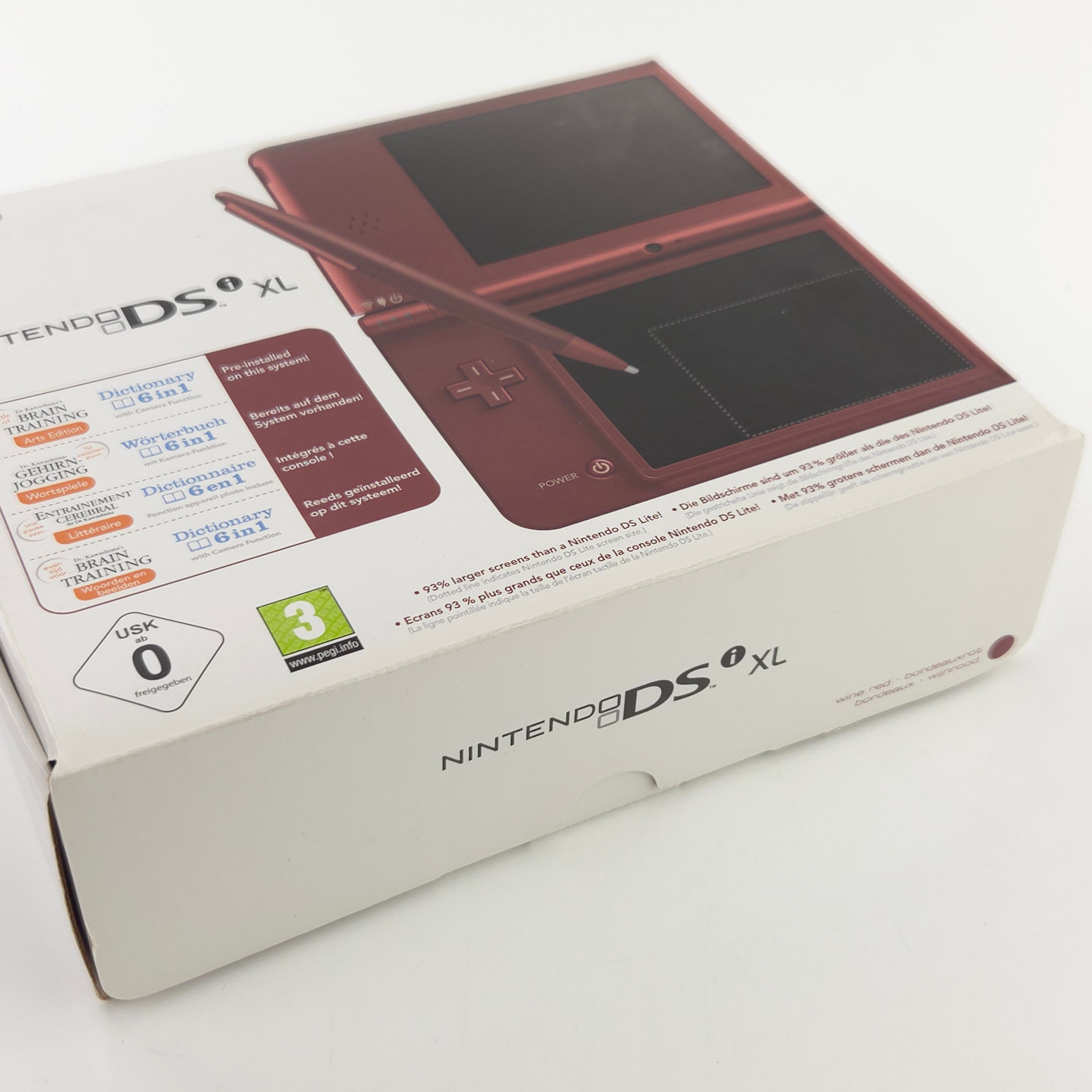 Nintendo DSi XL Konsole Bordeauxrot OVP PAL Top Zustand