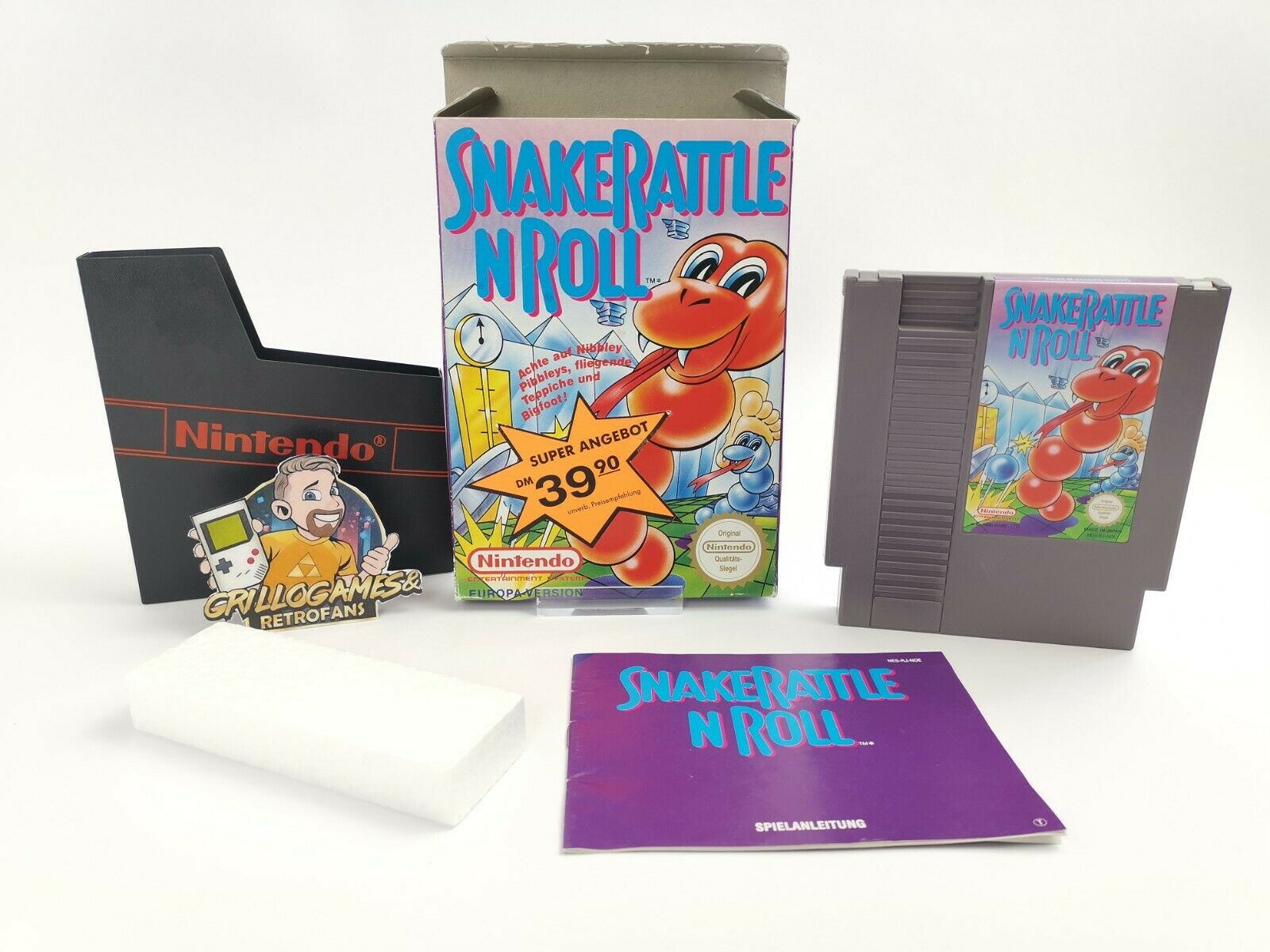 Nintendo Entertainment System Spiel – Snake Rattle N Roll PAL B
