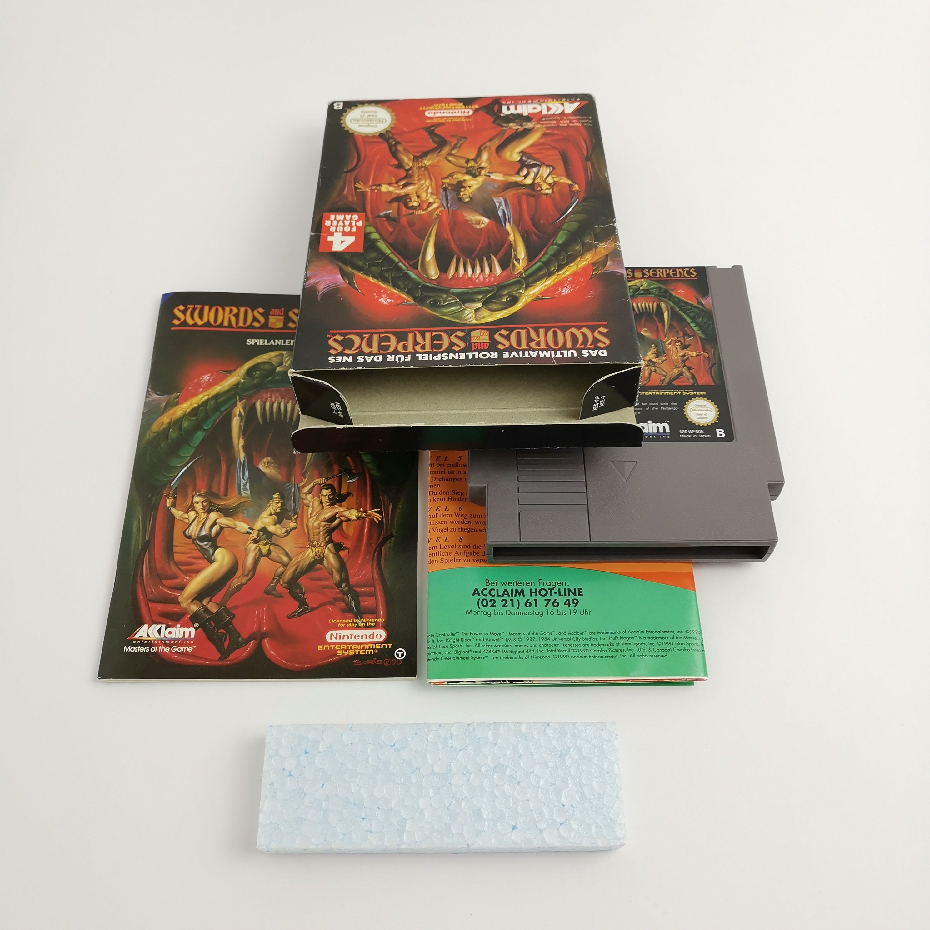 Nintendo Entertainment System Spiel – Swords and Serpents OVP