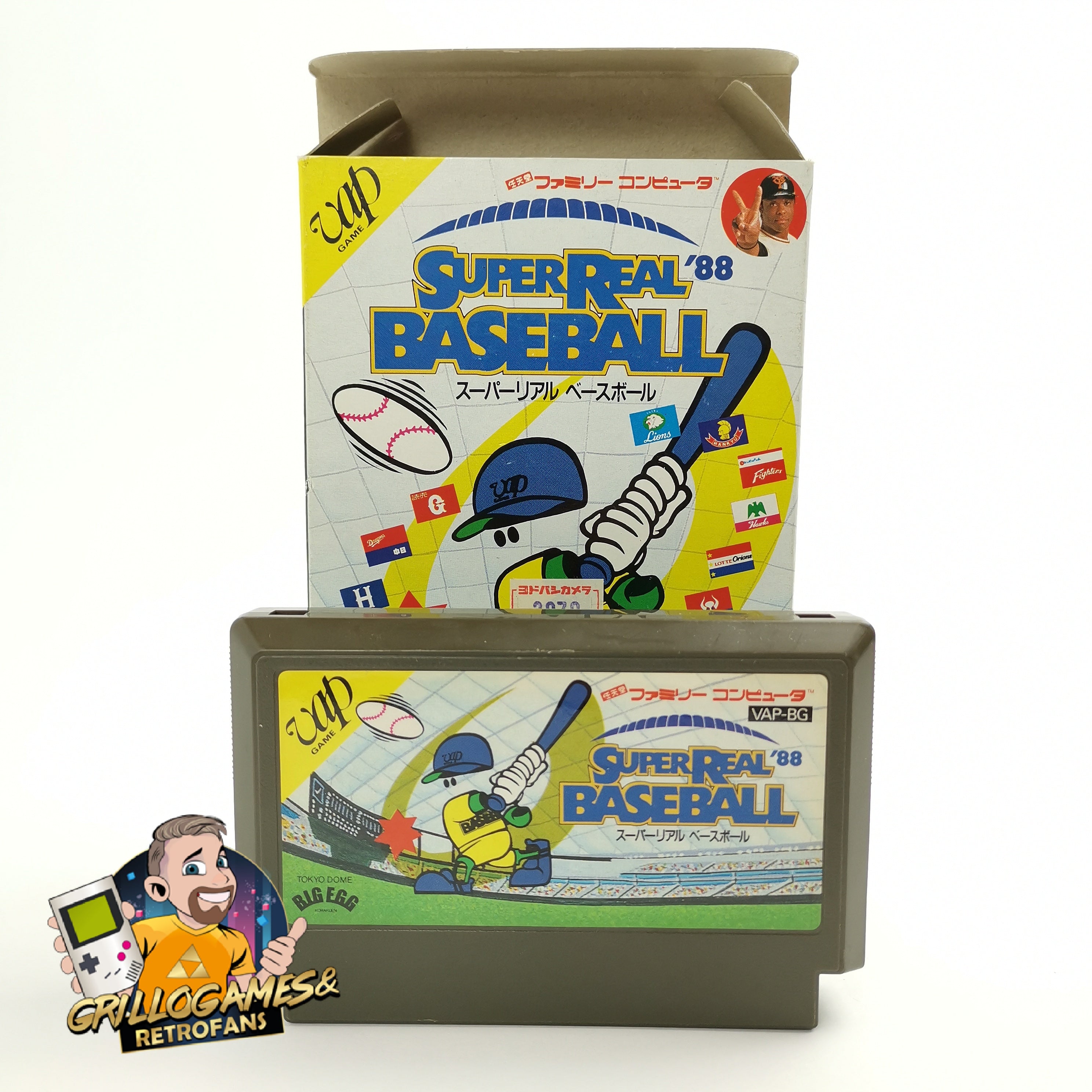 Nintendo Famicom Spiel – Super Real Baseball 88 (OVP)