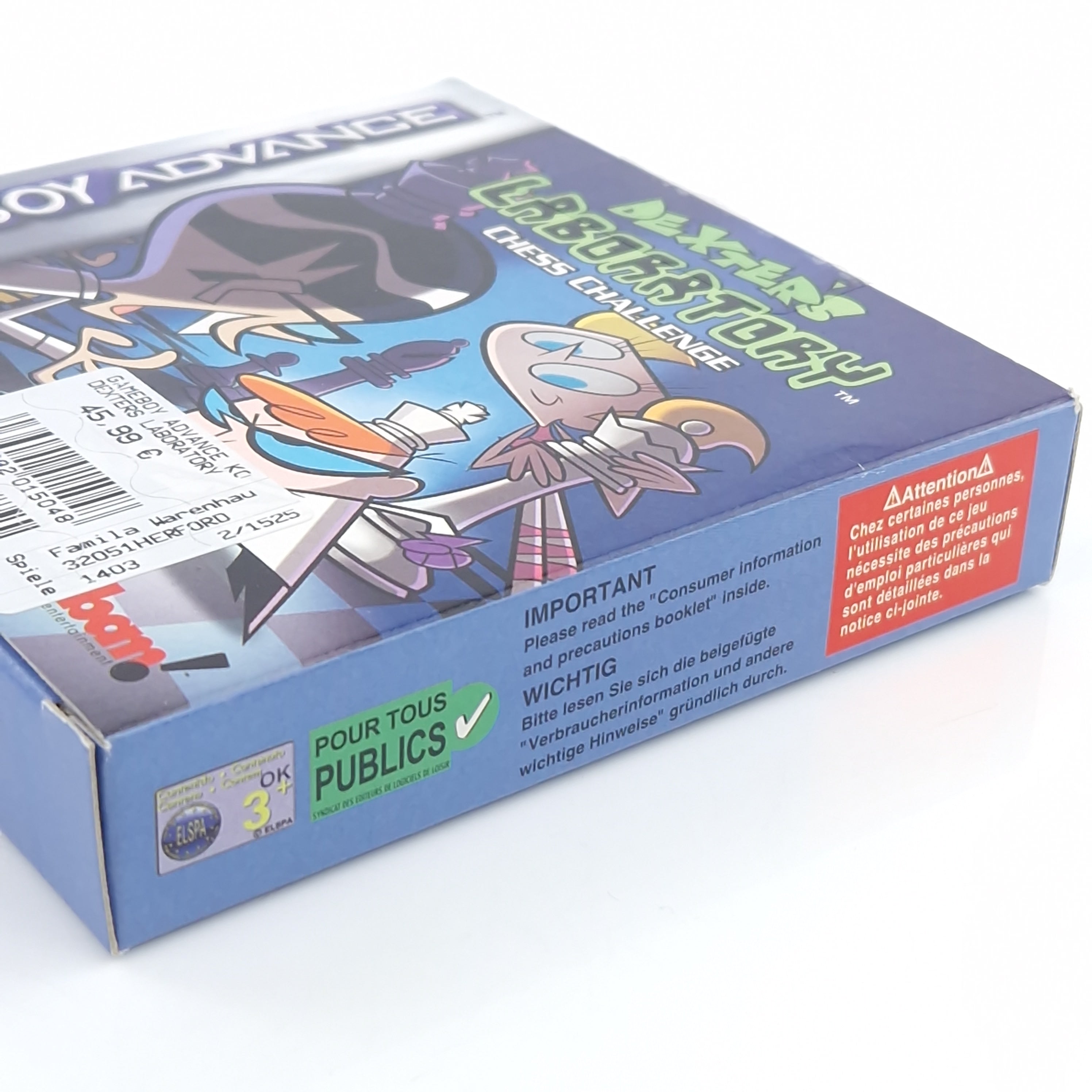 Game Boy Advance Spiel – Dexters Laboratory Chess Challenge OVP