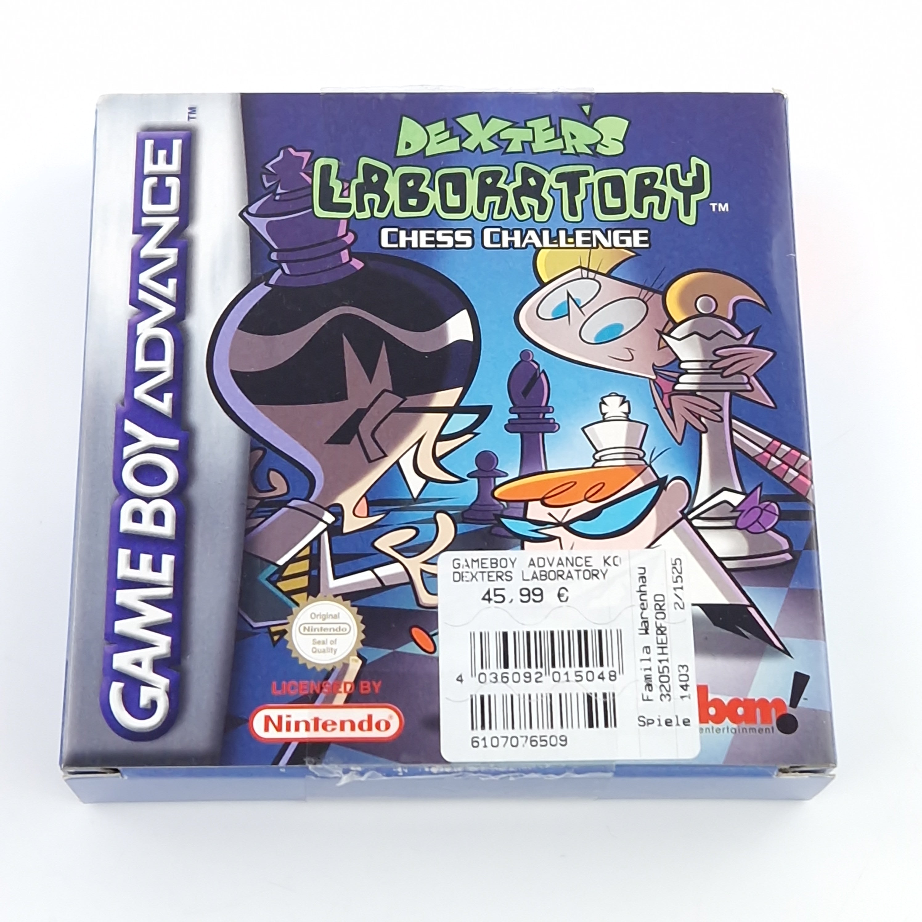 Game Boy Advance Spiel – Dexters Laboratory Chess Challenge OVP