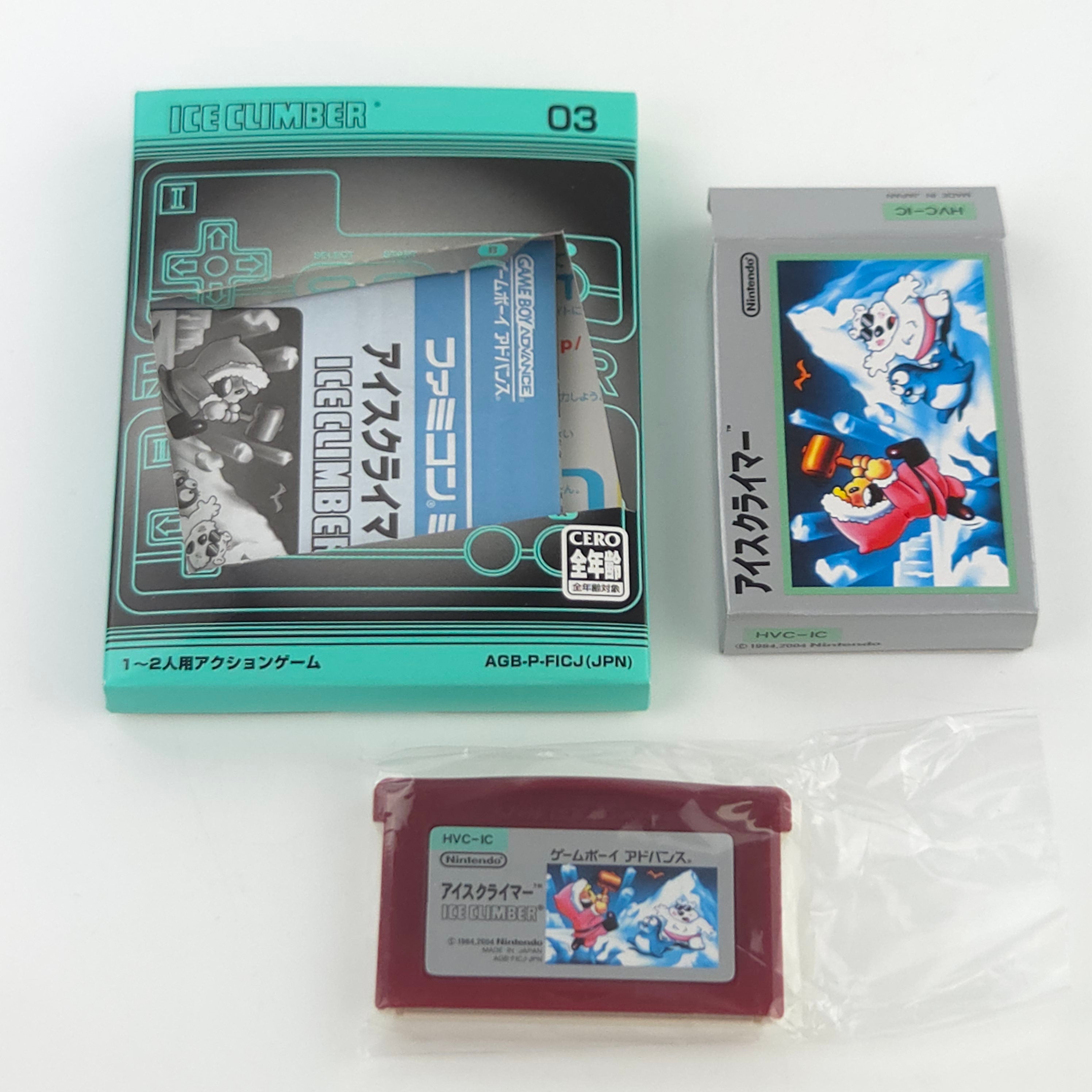 Game Boy Advance Spiel Ice Climber Famicom Mini OVP