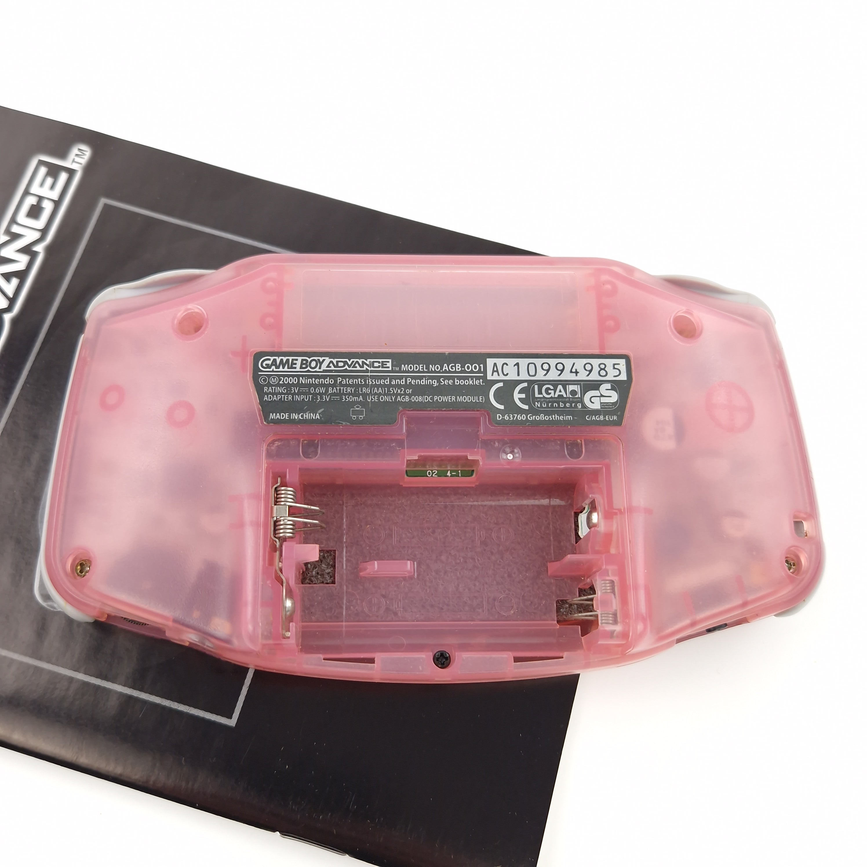 Nintendo Game Boy Advance Konsole Rosa Wide Color (OVP)