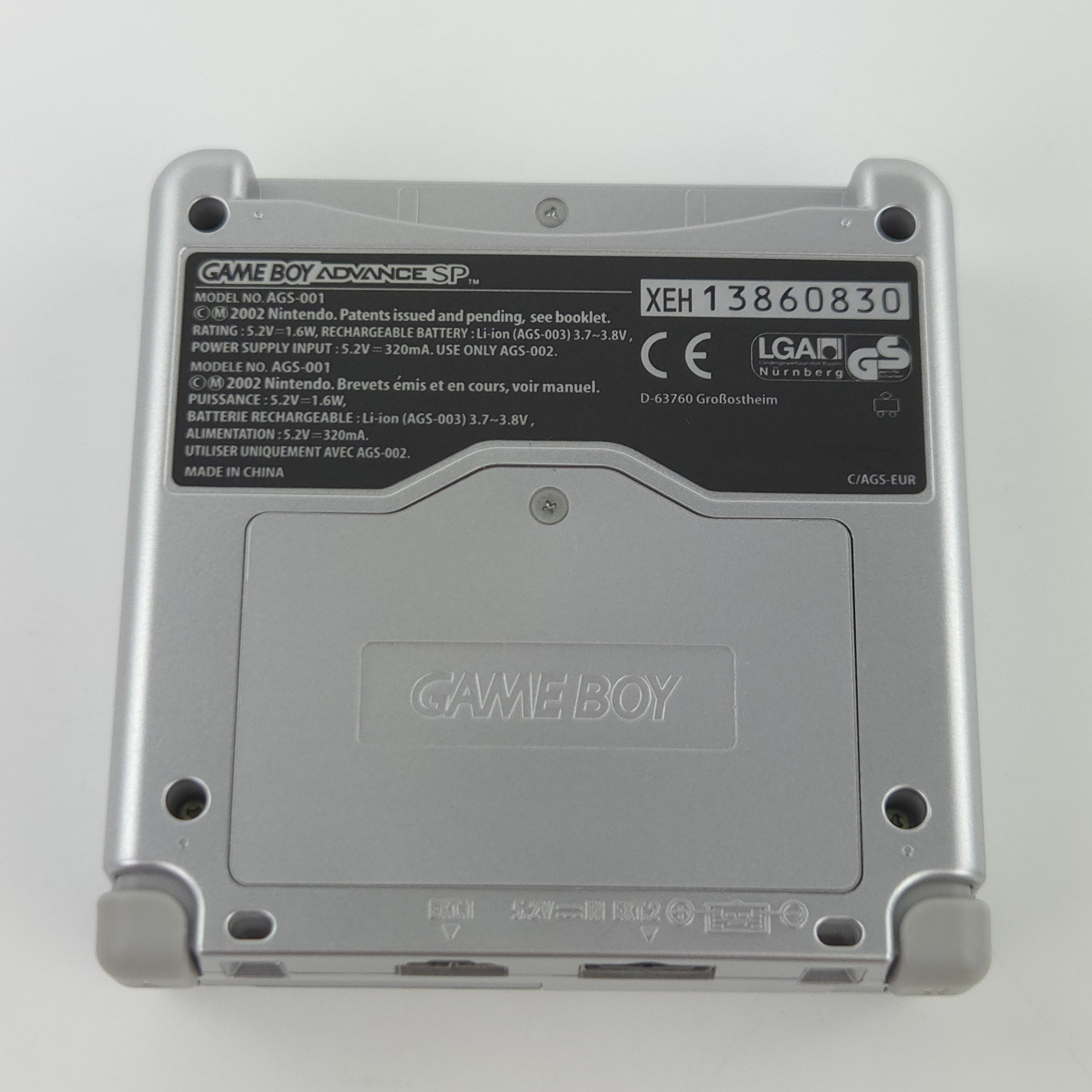 Nintendo Game Boy Advance SP Konsole Silber OVP AGS-001 defekt