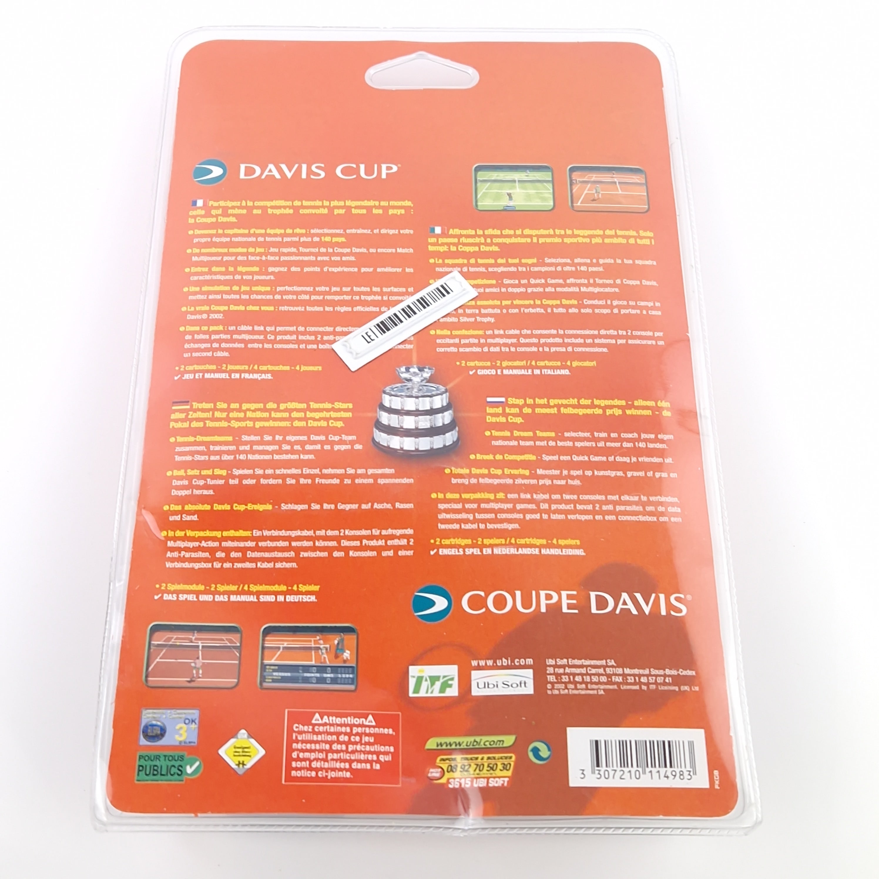 Game Boy Advance Spiel – Davis Cup + Link Kabel (Neu OVP)