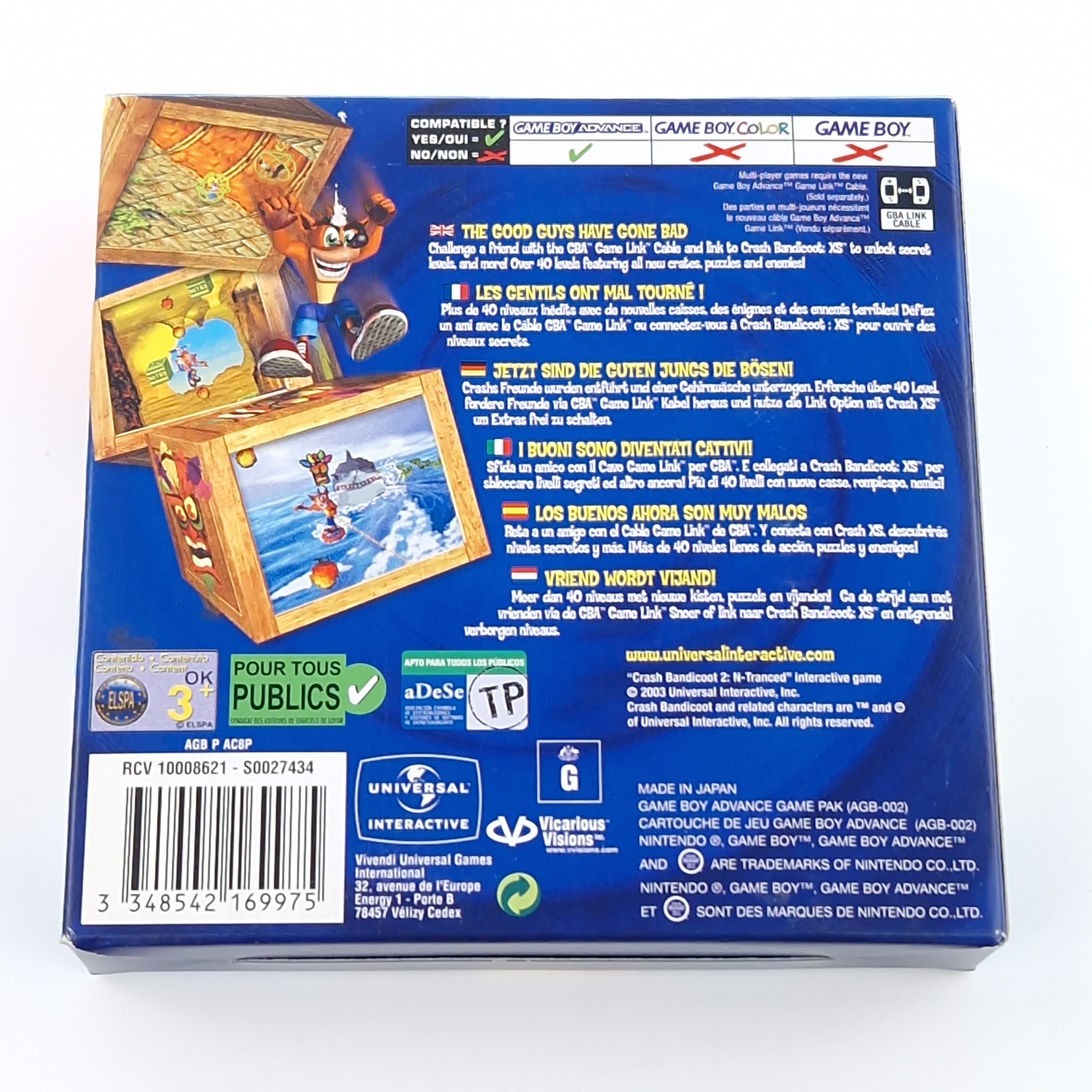 Game Boy Advance Spiel – Crash Bandicoot 2 N-Tranced OVP PAL