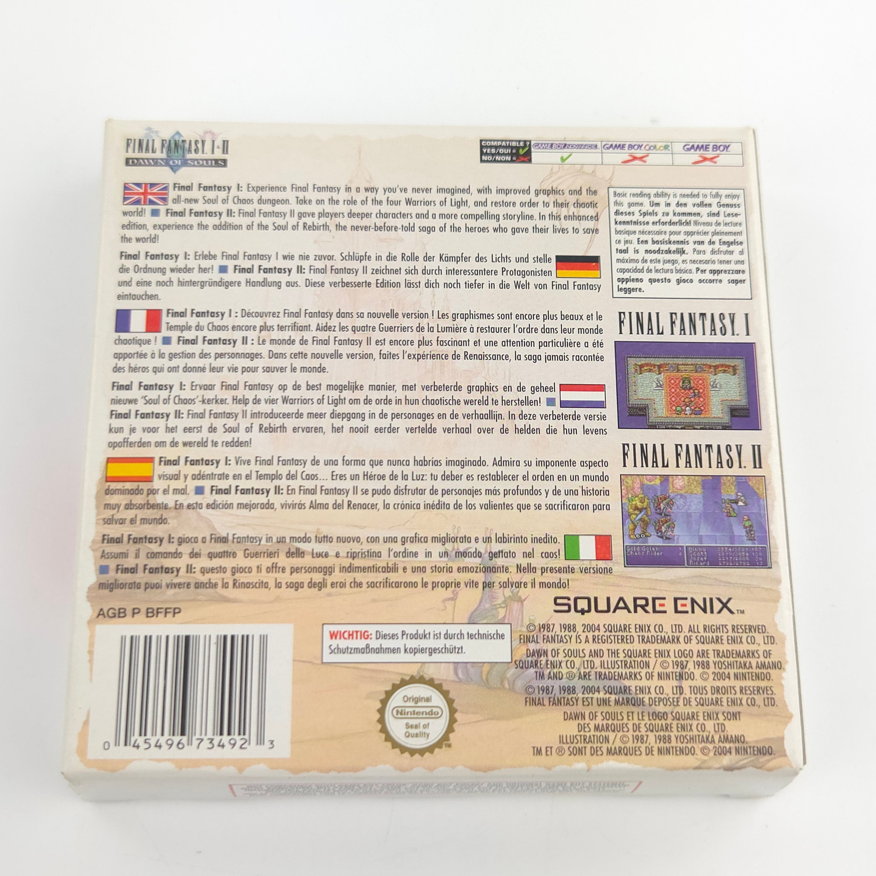 Game Boy Advance Spiel – Final Fantasy I II Dawn of Souls OVP PAL