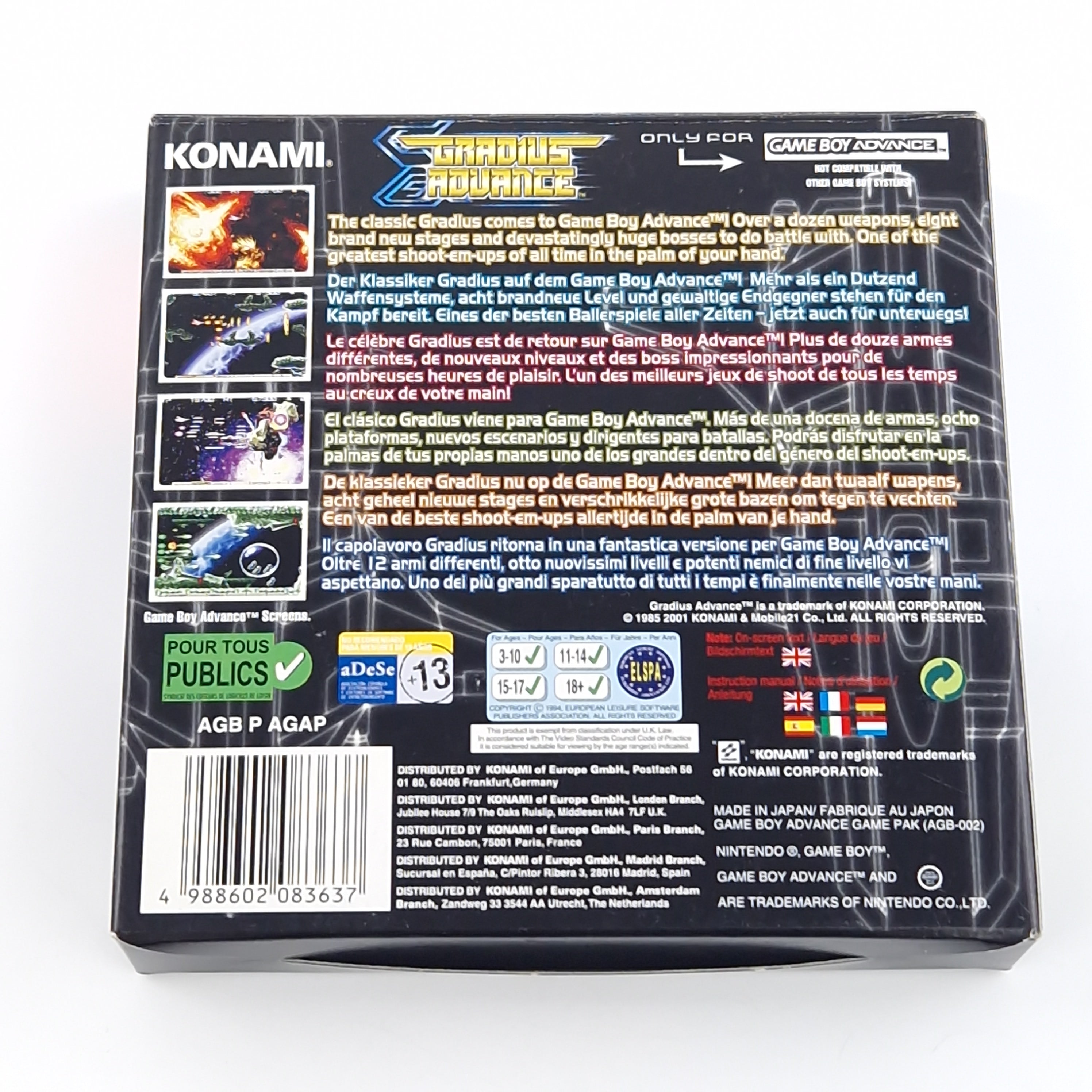 Game Boy Advance Spiel – Gradius Advance (OVP Anleitung)