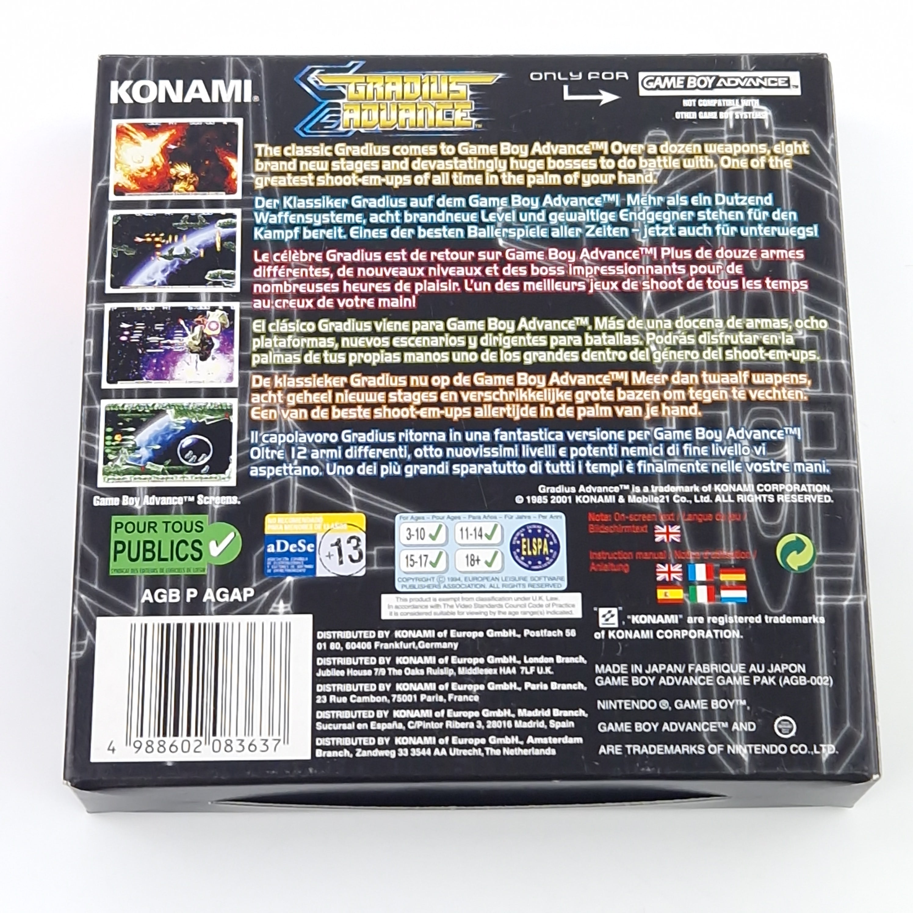 Game Boy Advance Spiel – Gradius Advance OVP PAL