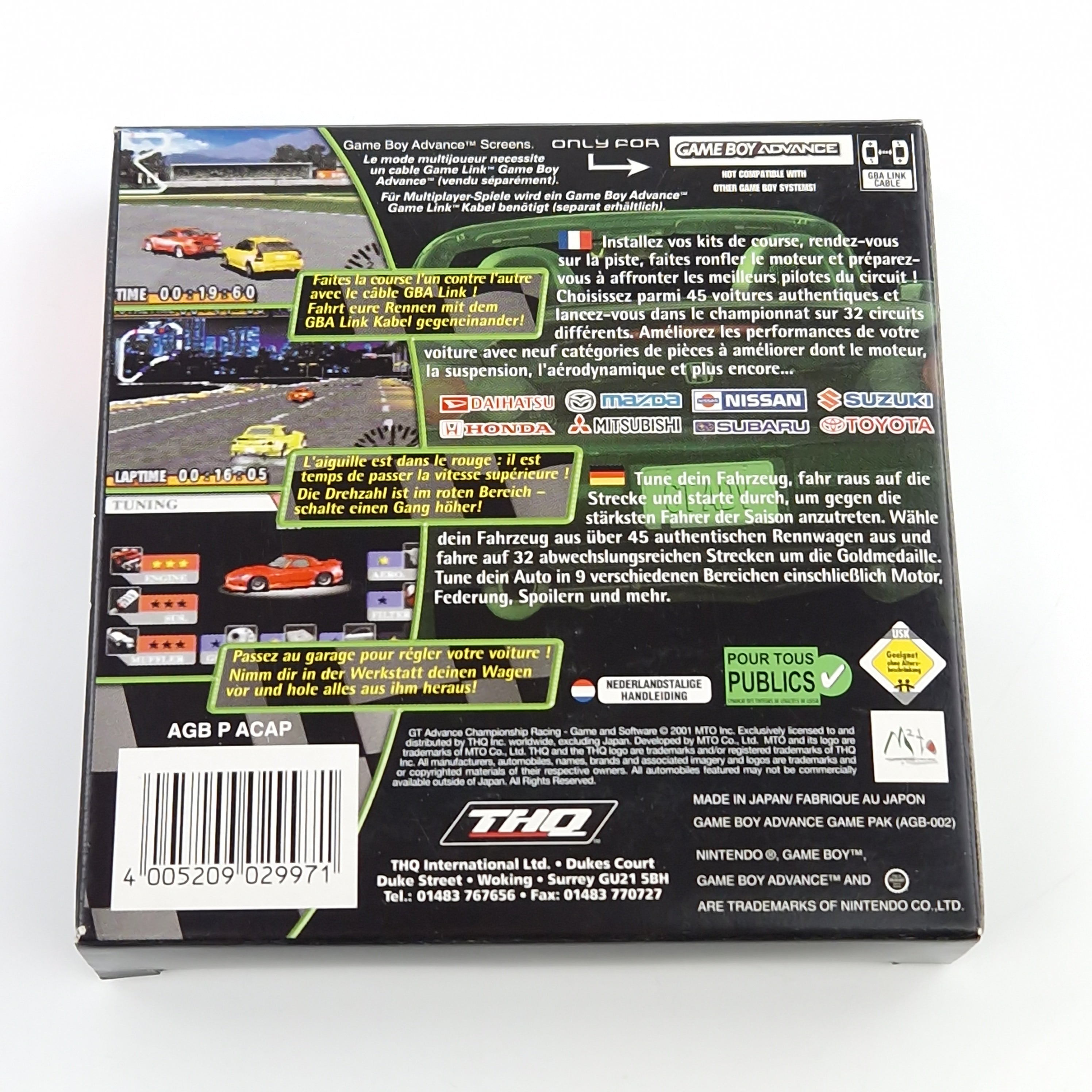 Game Boy Advance Spiel – GT Advance Championship Racing OVP PAL