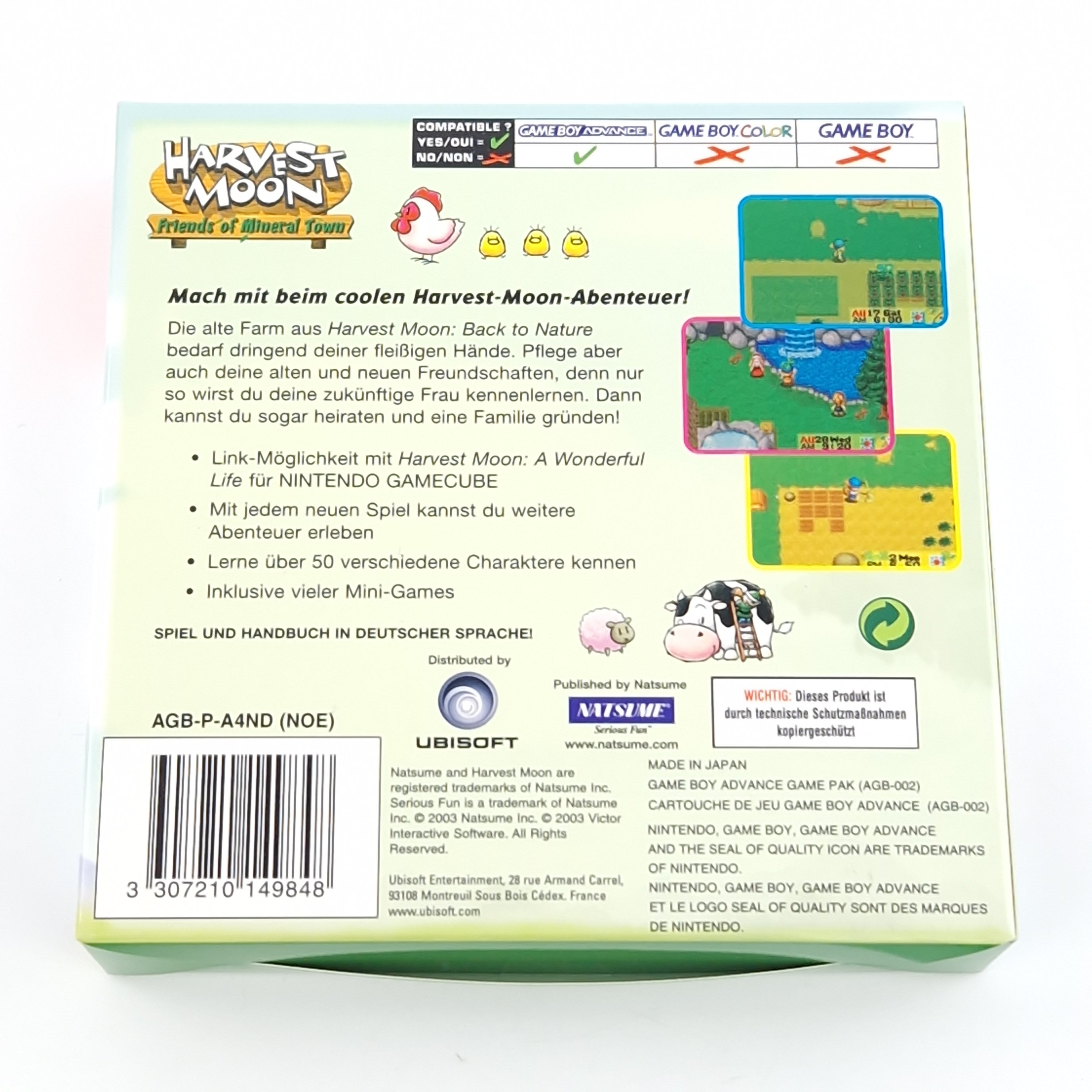 Game Boy Advance Spiel – Harvest Moon Friends OVP