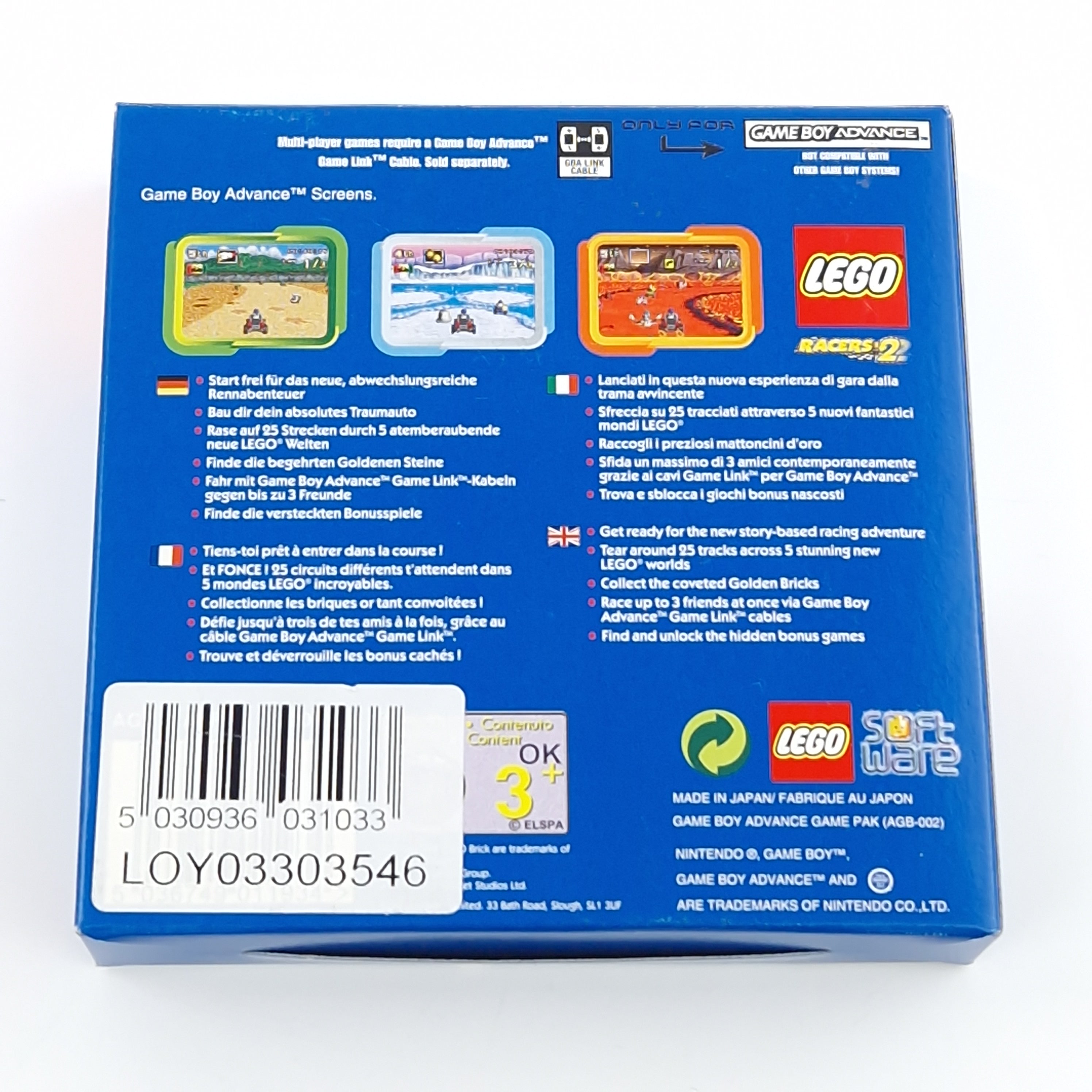Game Boy Advance Spiel – Lego Racers 2 OVP PAL GBA