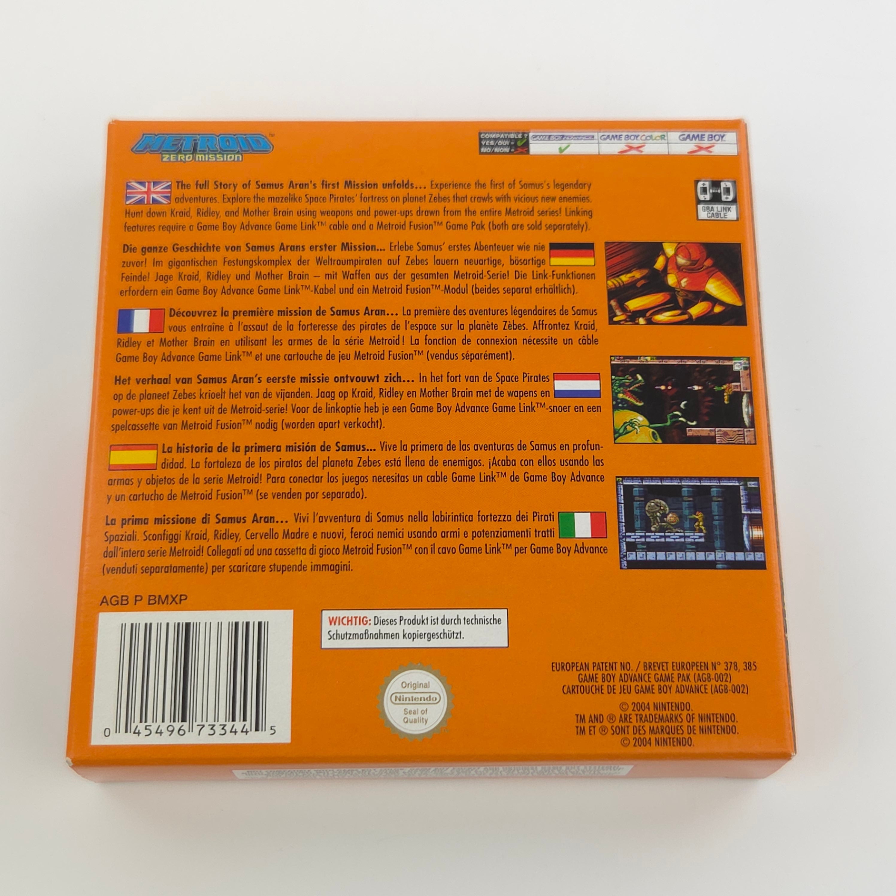 Game Boy Advance Spiel – Metroid Zero Mission OVP PAL