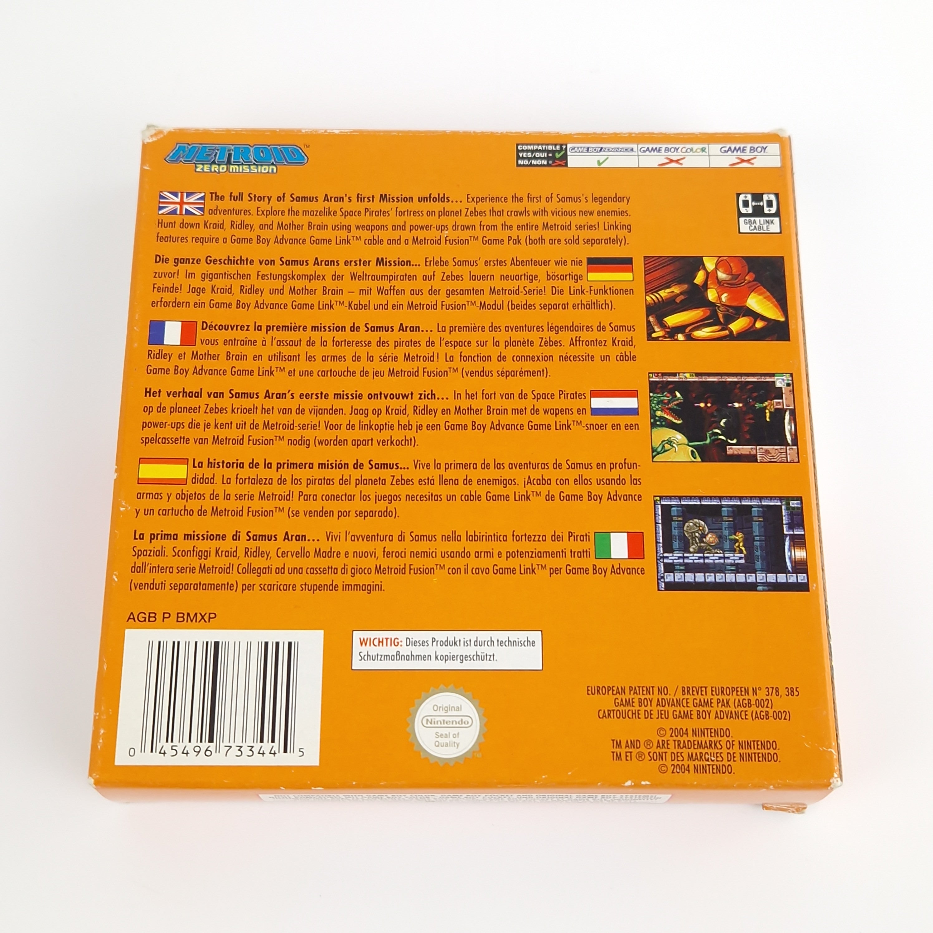 Game Boy Advance Spiel – Metroid Zero Mission + Guide