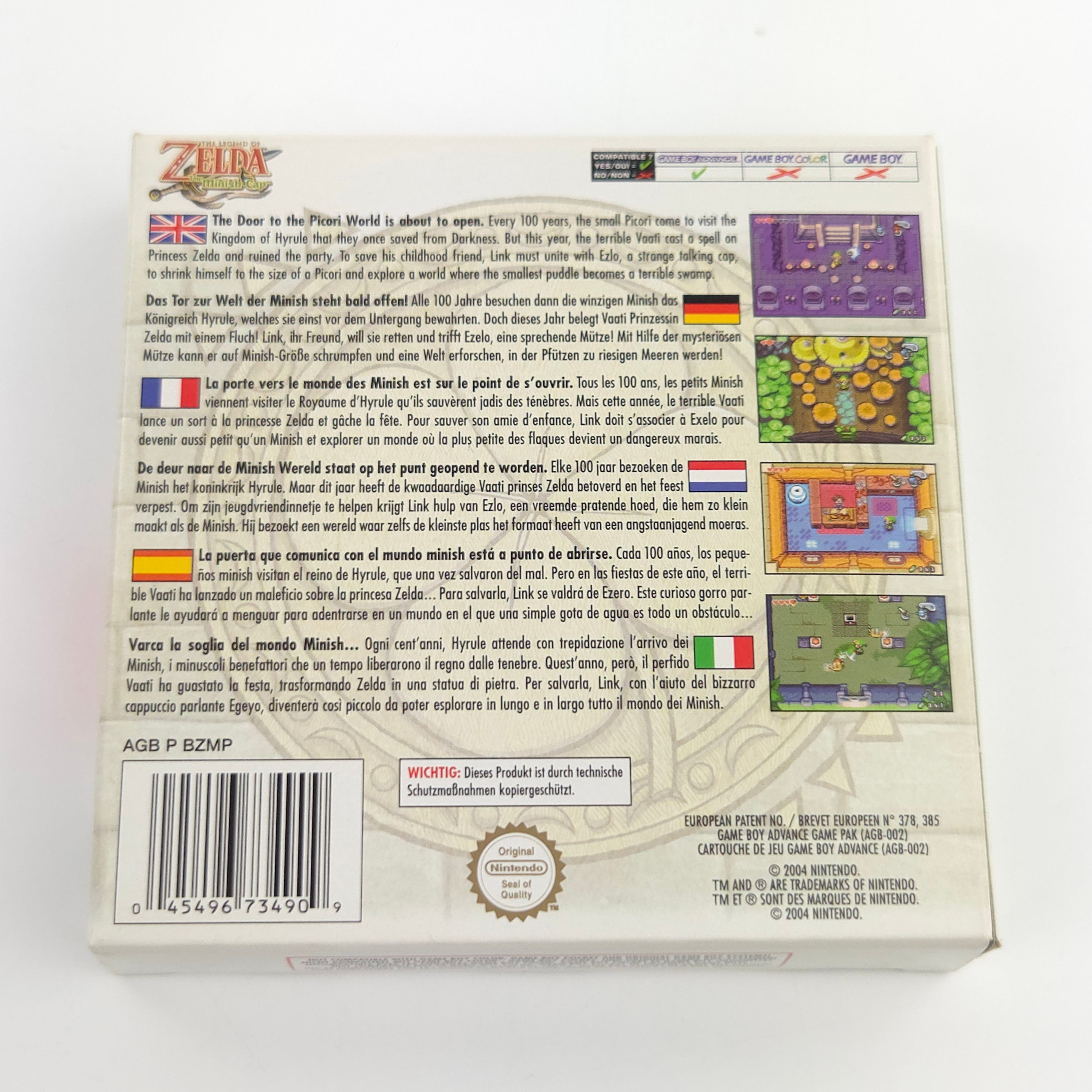 Game Boy Advance Spiel – The Legend of Zelda Minish Cap OVP