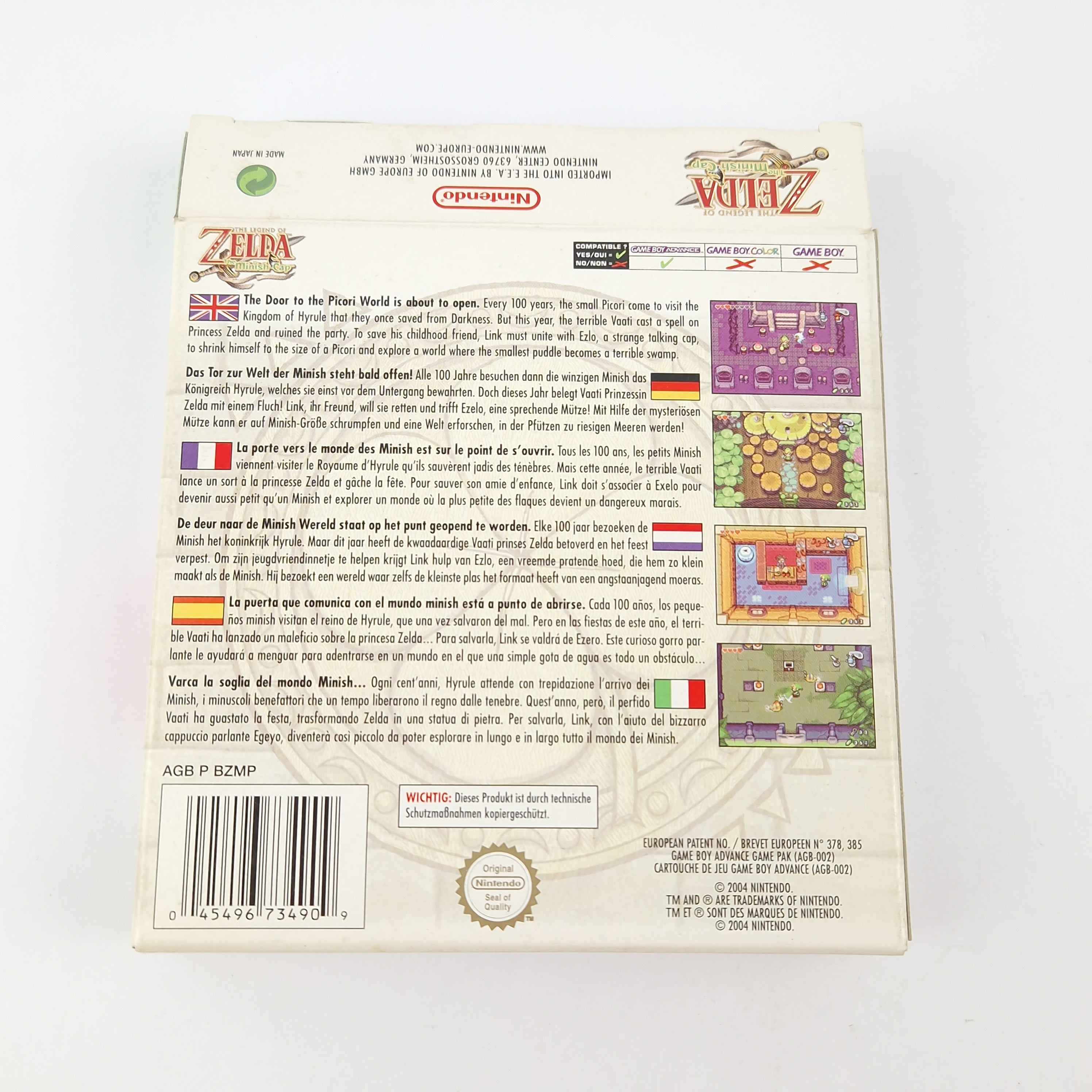 Game Boy Advance Spiel – The Legend of Zelda Minish Cap OVP