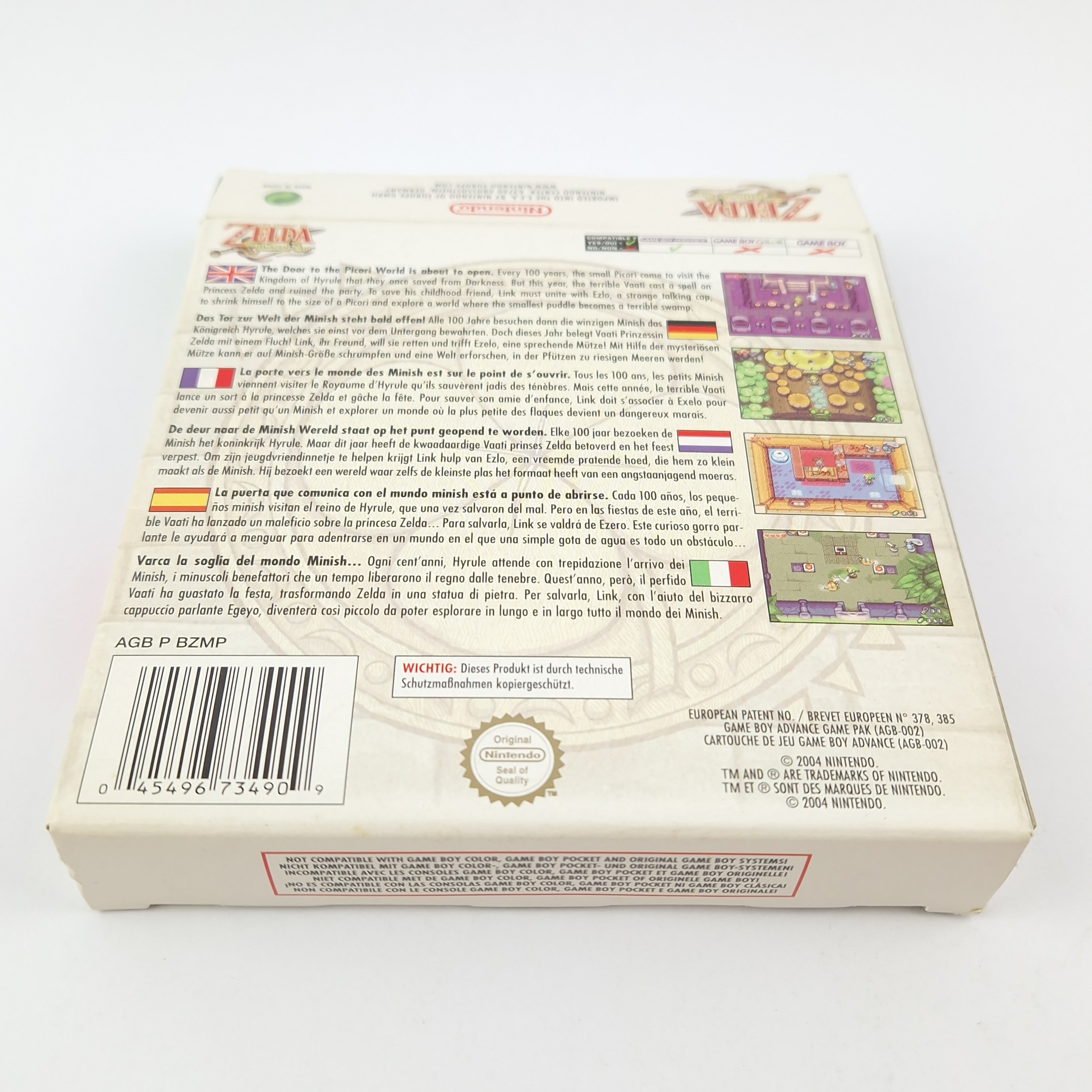 Game Boy Advance Spiel – The Legend of Zelda Minish Cap OVP