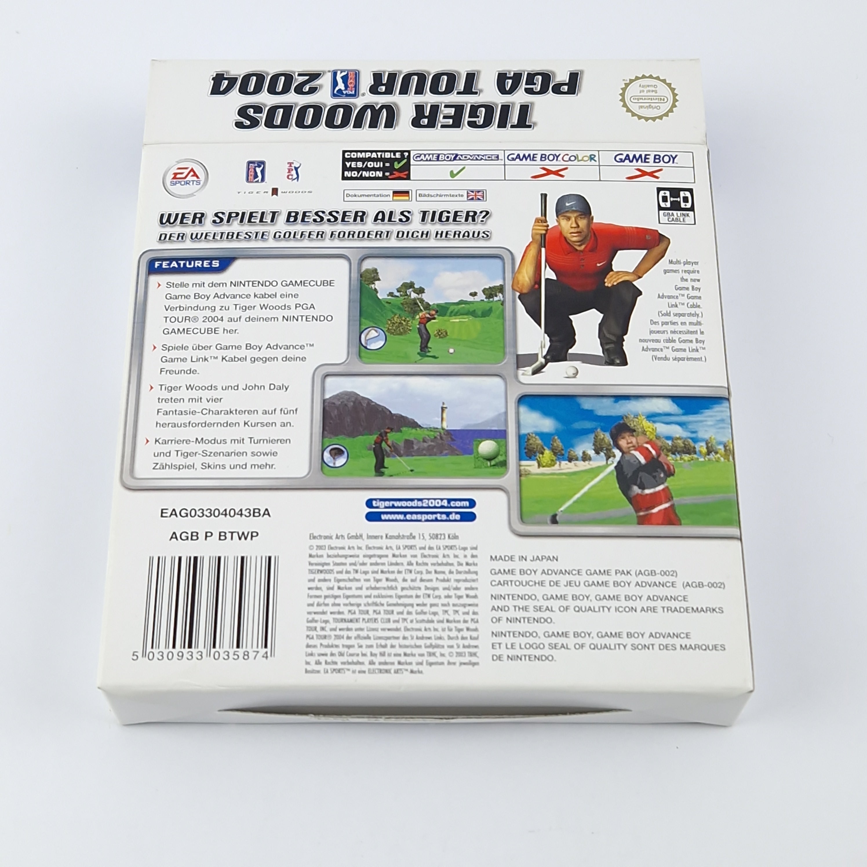 Game Boy Advance Spiel – Tiger Woods PGA Tour 2004 OVP