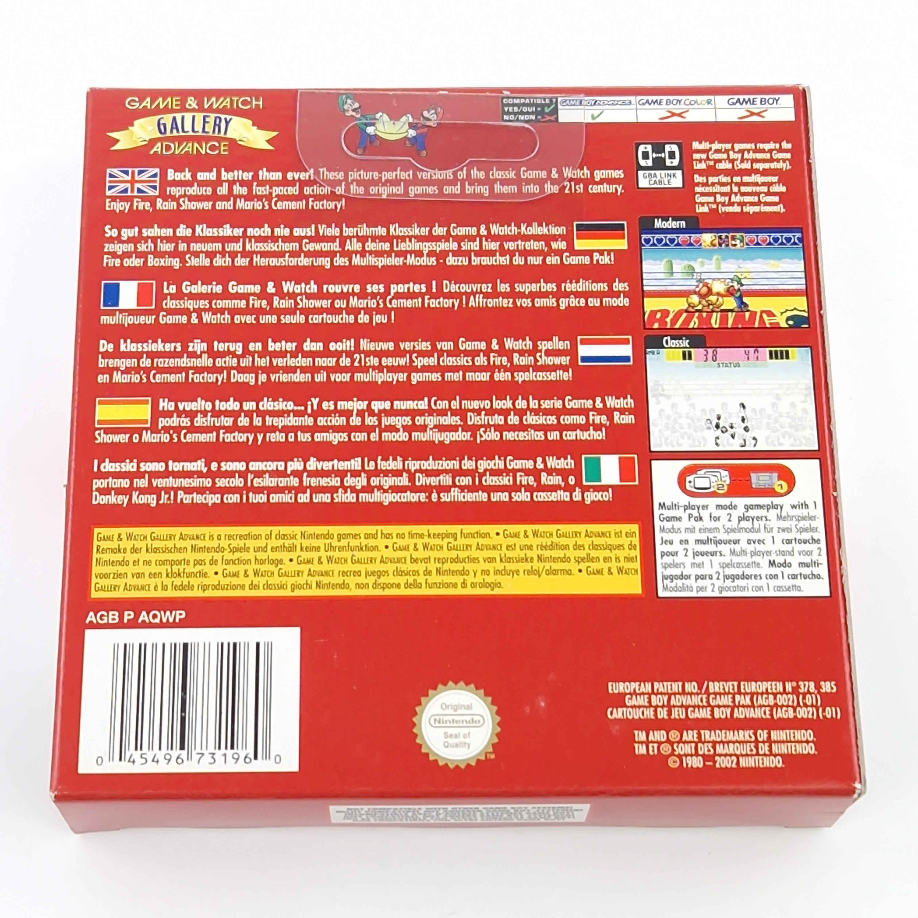 Game Boy Advance Spiel – Game & Watch Gallery 6 (OVP)