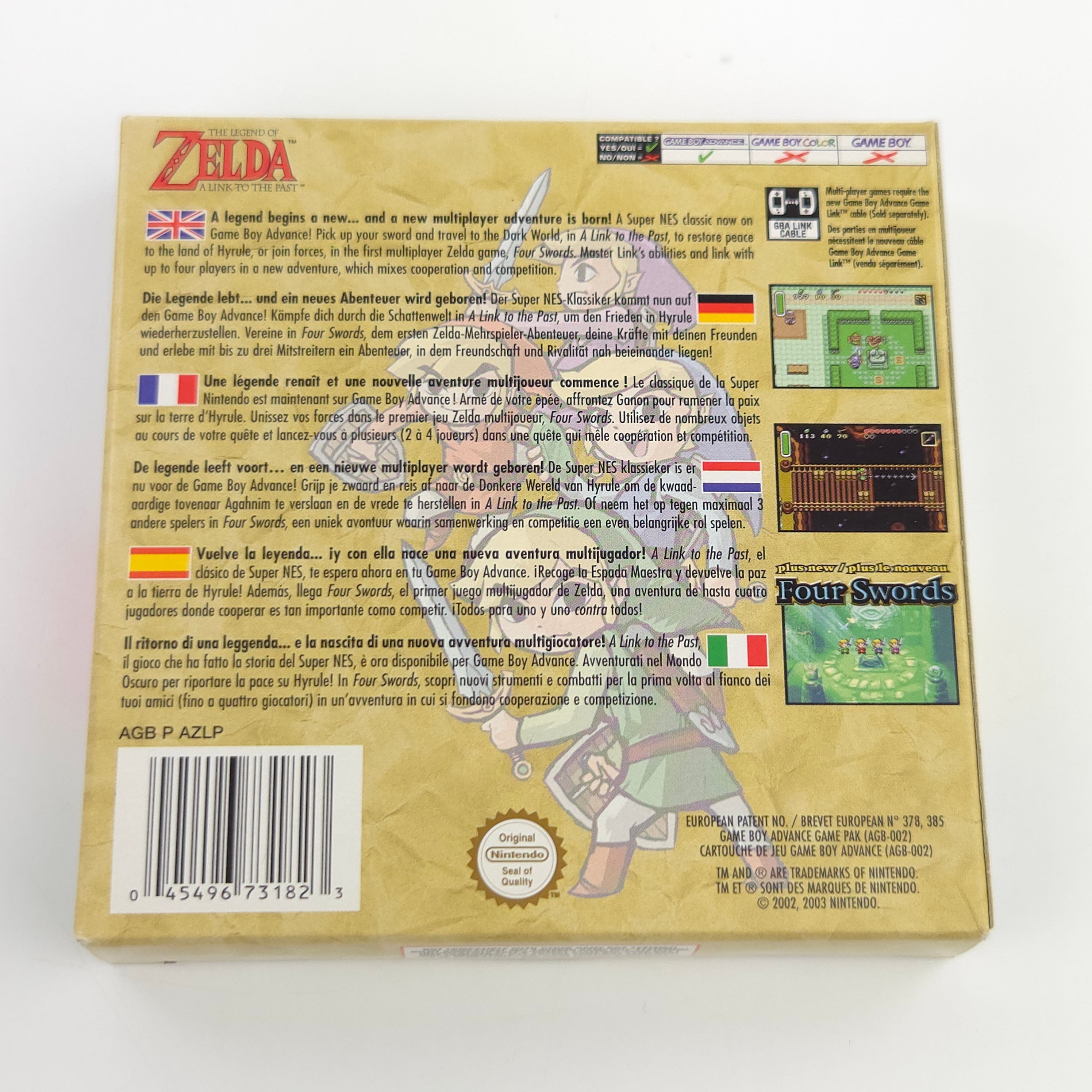 Game Boy Advance Spiel – Zelda A Link to the Past OVP