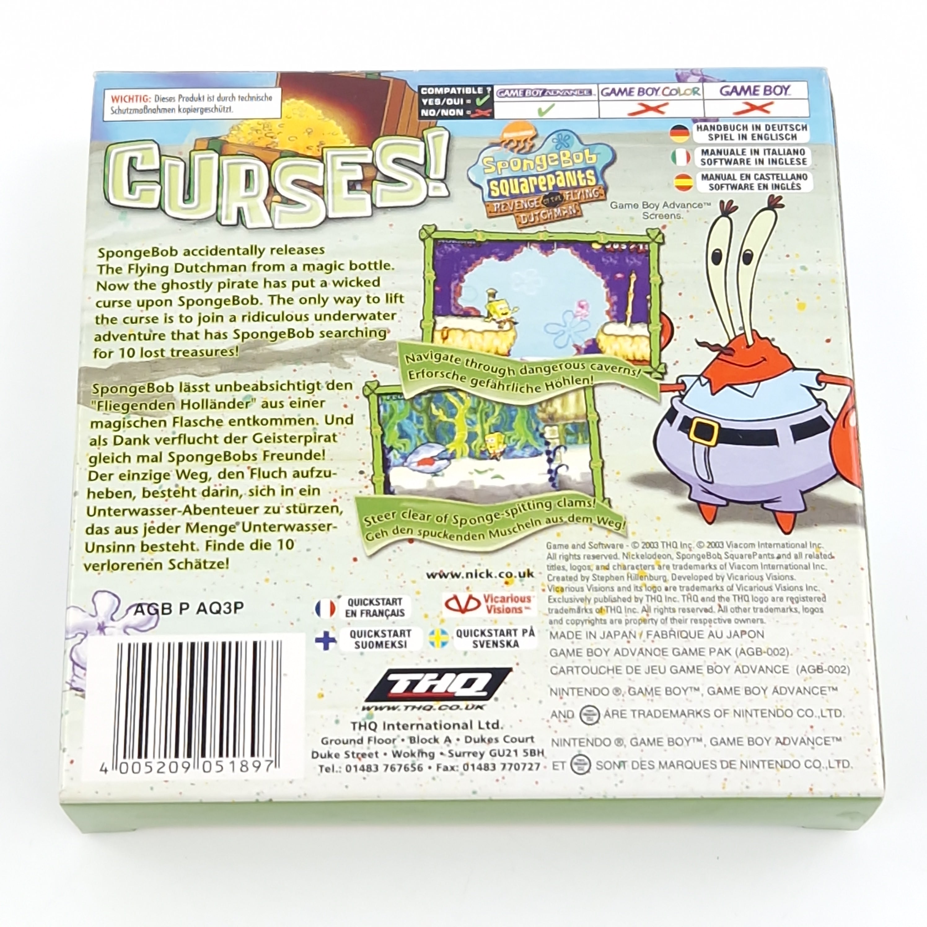 Game Boy Advance Spiel – Spongebob Revenge of the Flying Dutchman